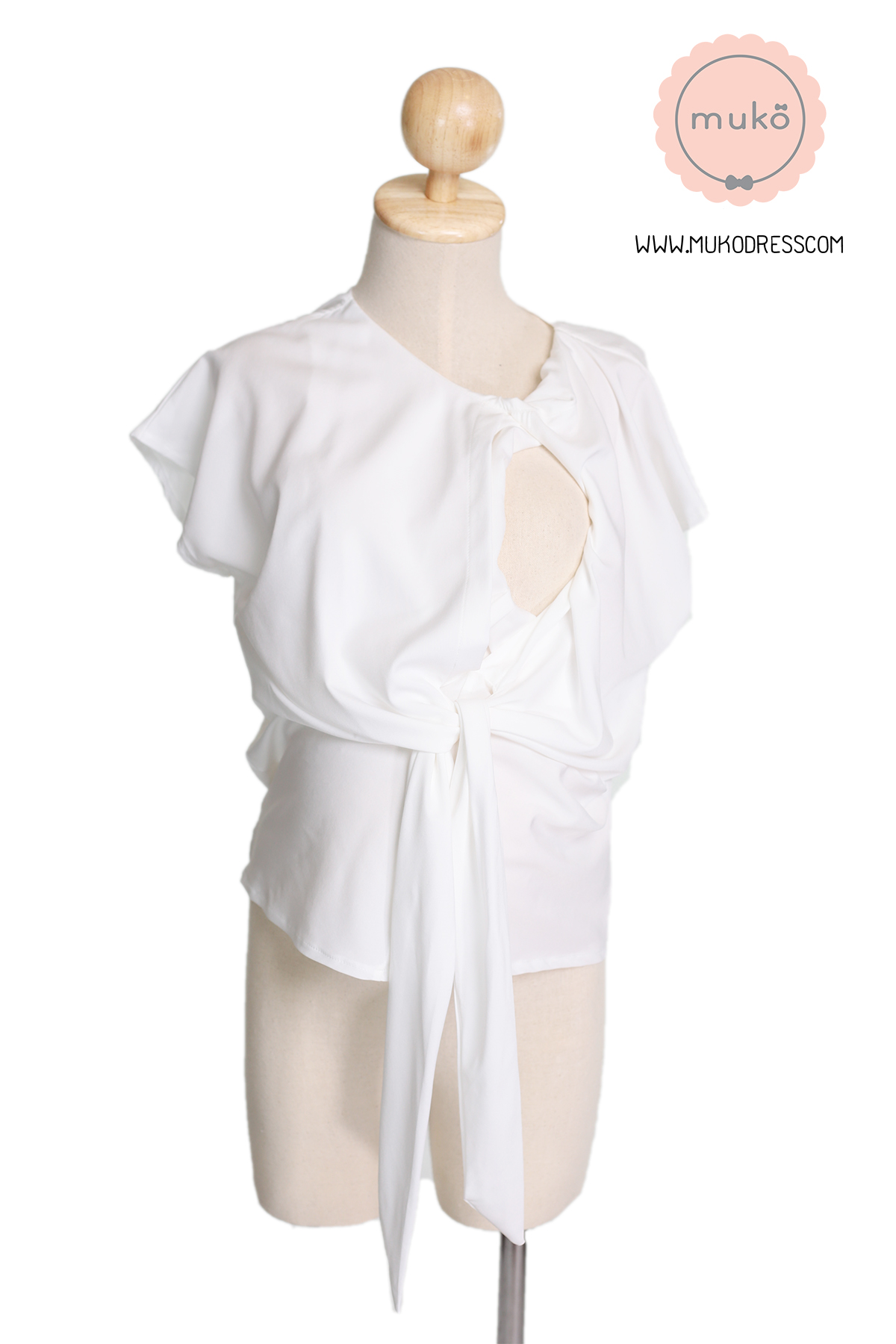 Muko Brandy เสื้อให้นม คลุมท้อง BSL06-003 ขาว