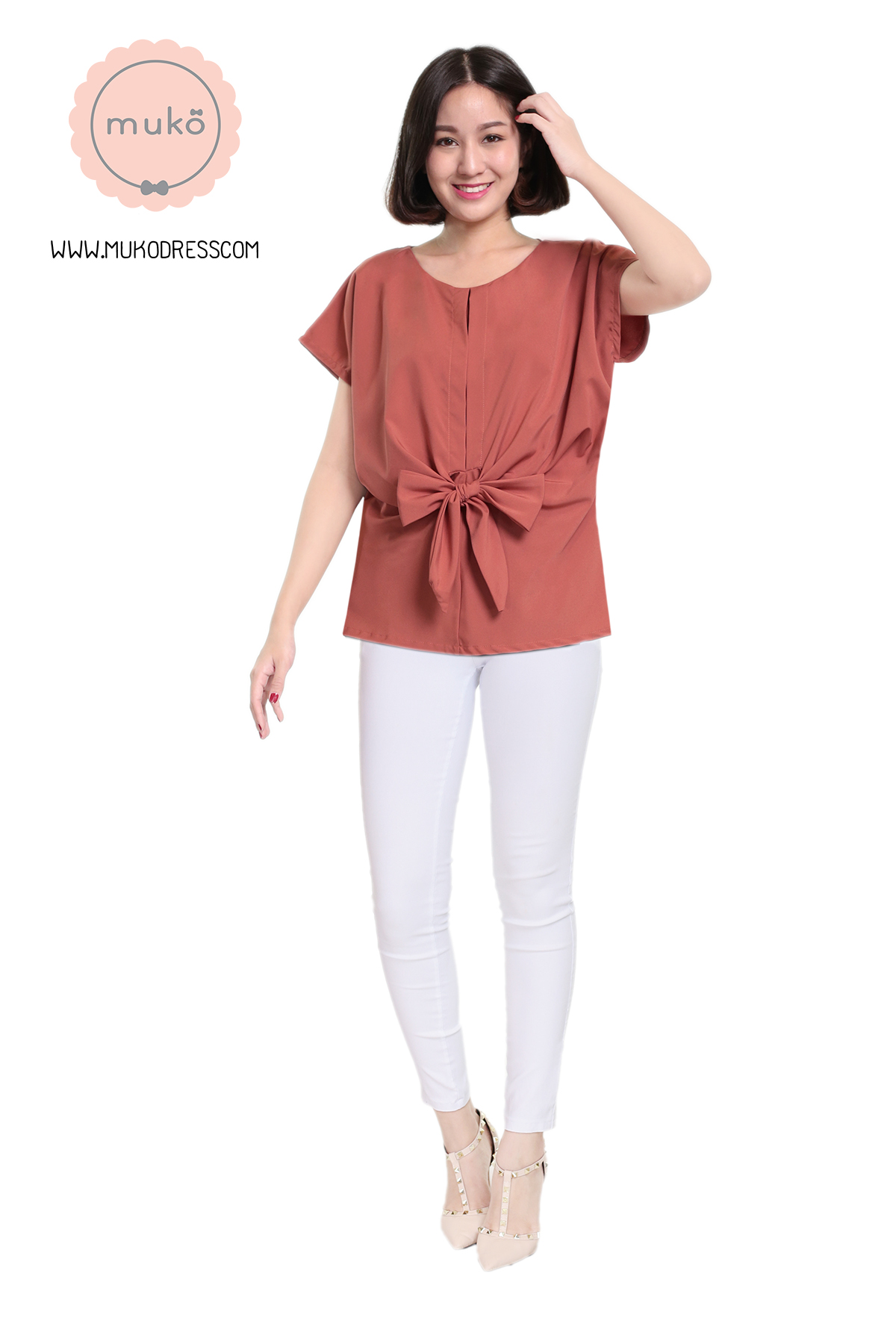 Muko Brandy เสื้อให้นม คลุมท้อง BSL06-006 ส้มอิฐ