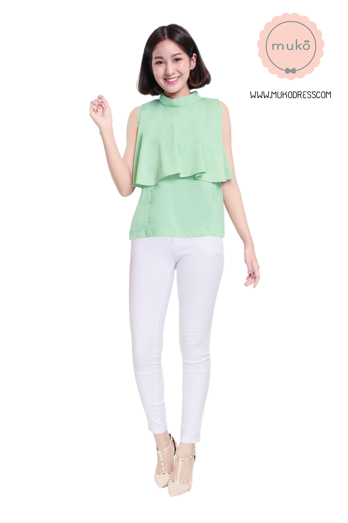 Muko Bryony เสื้อเปิดให้นม BSL04-013 เขียวอ่อน