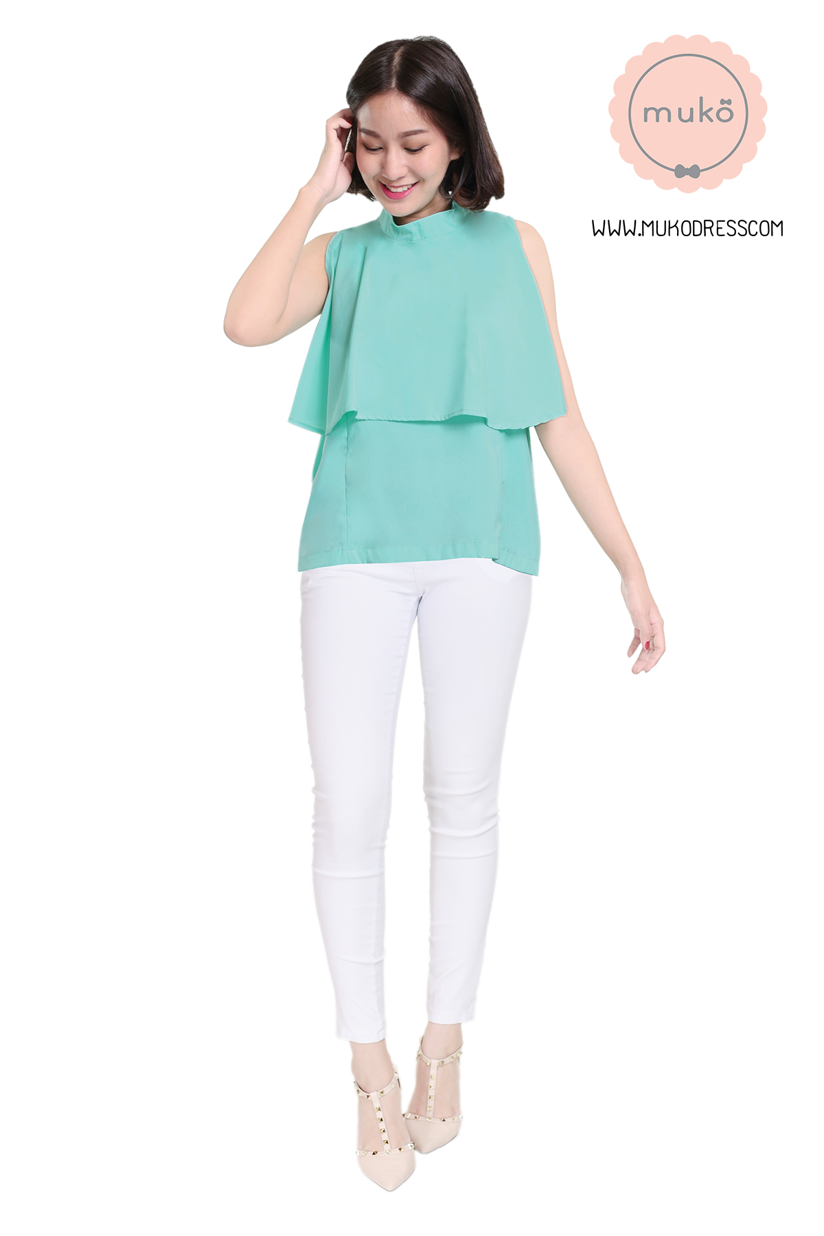 Muko Bryony  เสื้อเปิดให้นม BSL04-011 เขียวมินต์