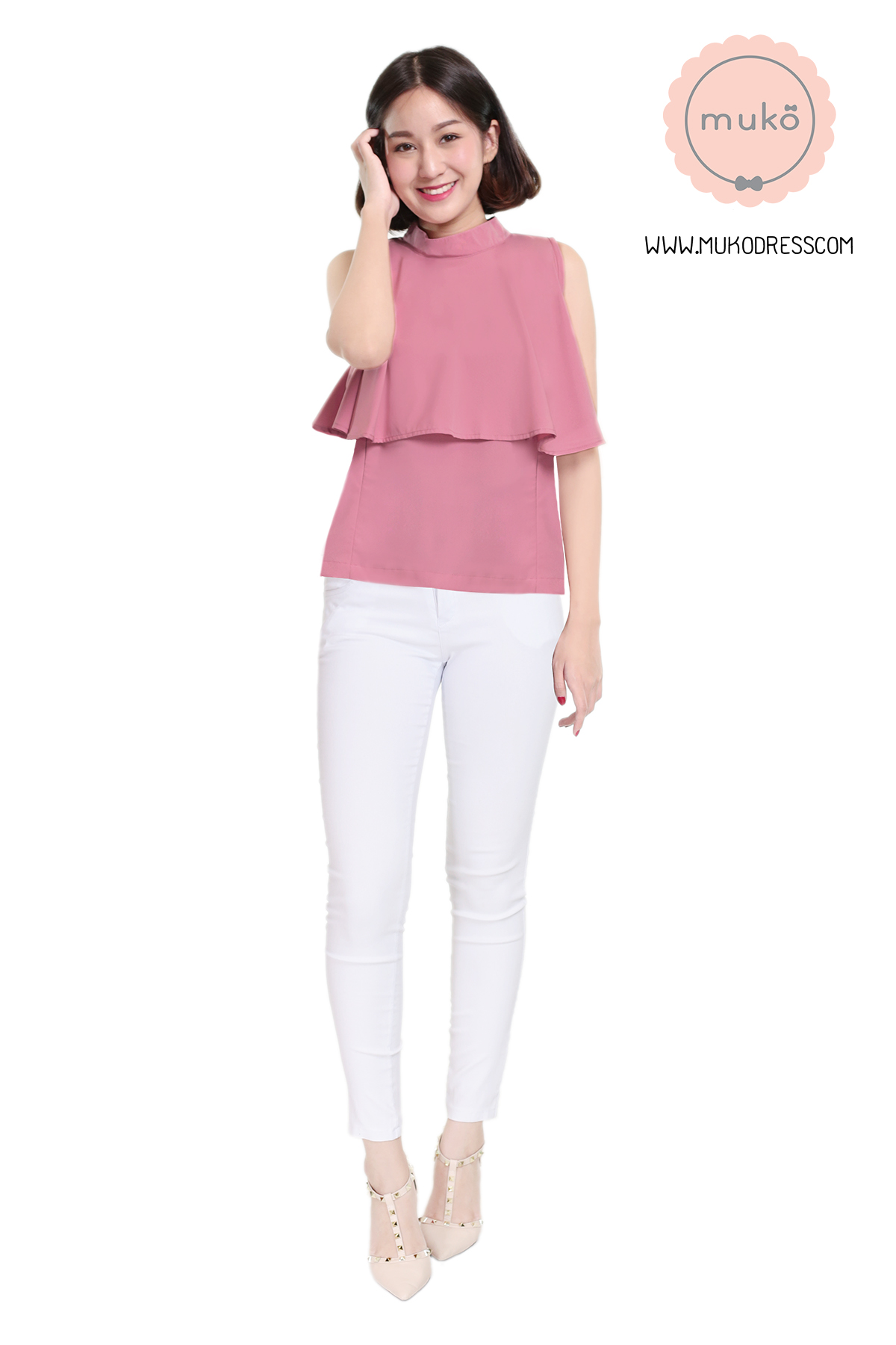 Muko Bryony  เสื้อเปิดให้นม BSL04-014 กะปิอ่อน