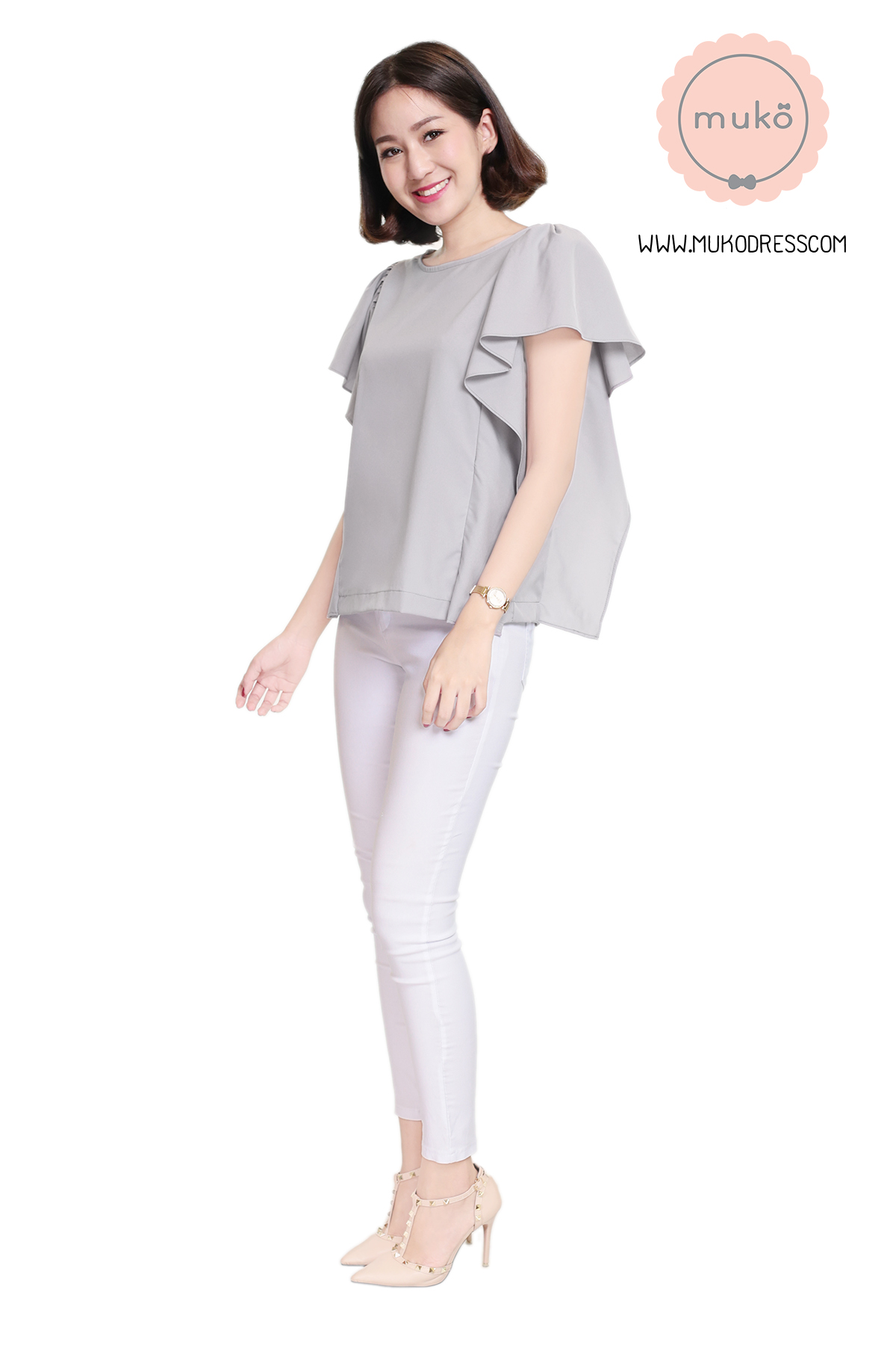 Muko Hill Top เสื้อให้นม คลุมท้อง BSL07-007 เทา Muko Hill Top เสื้อให้นม คลุมท้อง BSL07-007 เทา