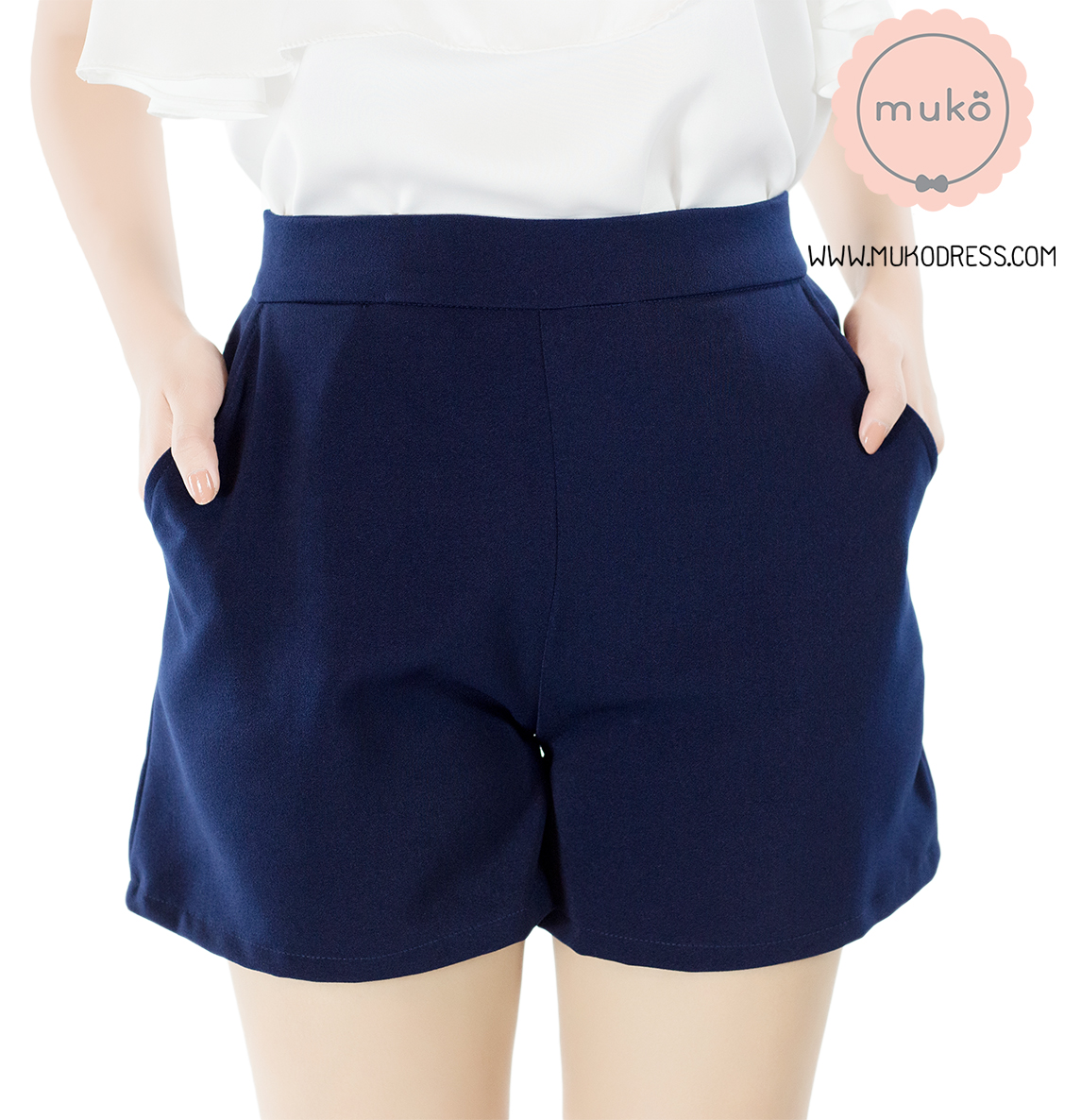 กางเกงขาสั้น ( หลังคลอด ) Muko Elle BS01-002M สีกรม
