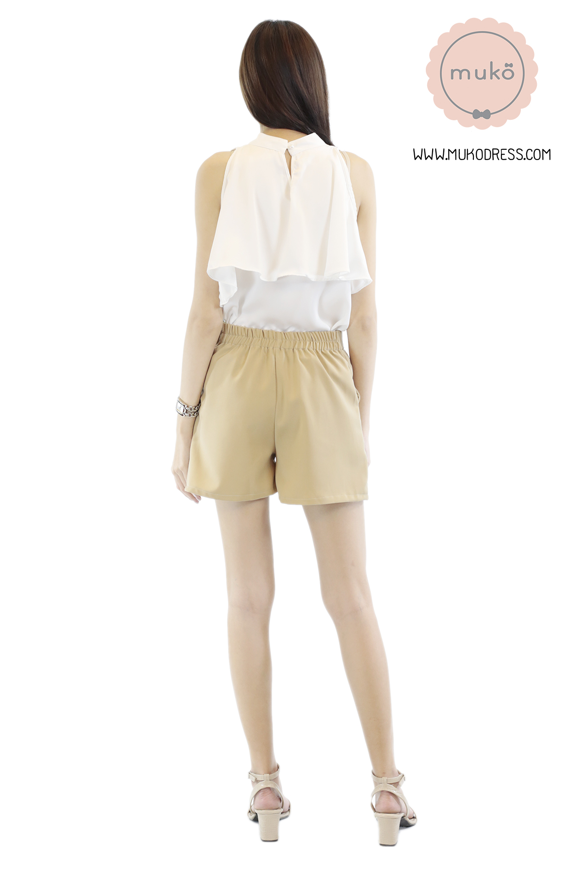 กางเกงขาสั้น ( หลังคลอด ) Muko Elle BS01-003XL สีครีม