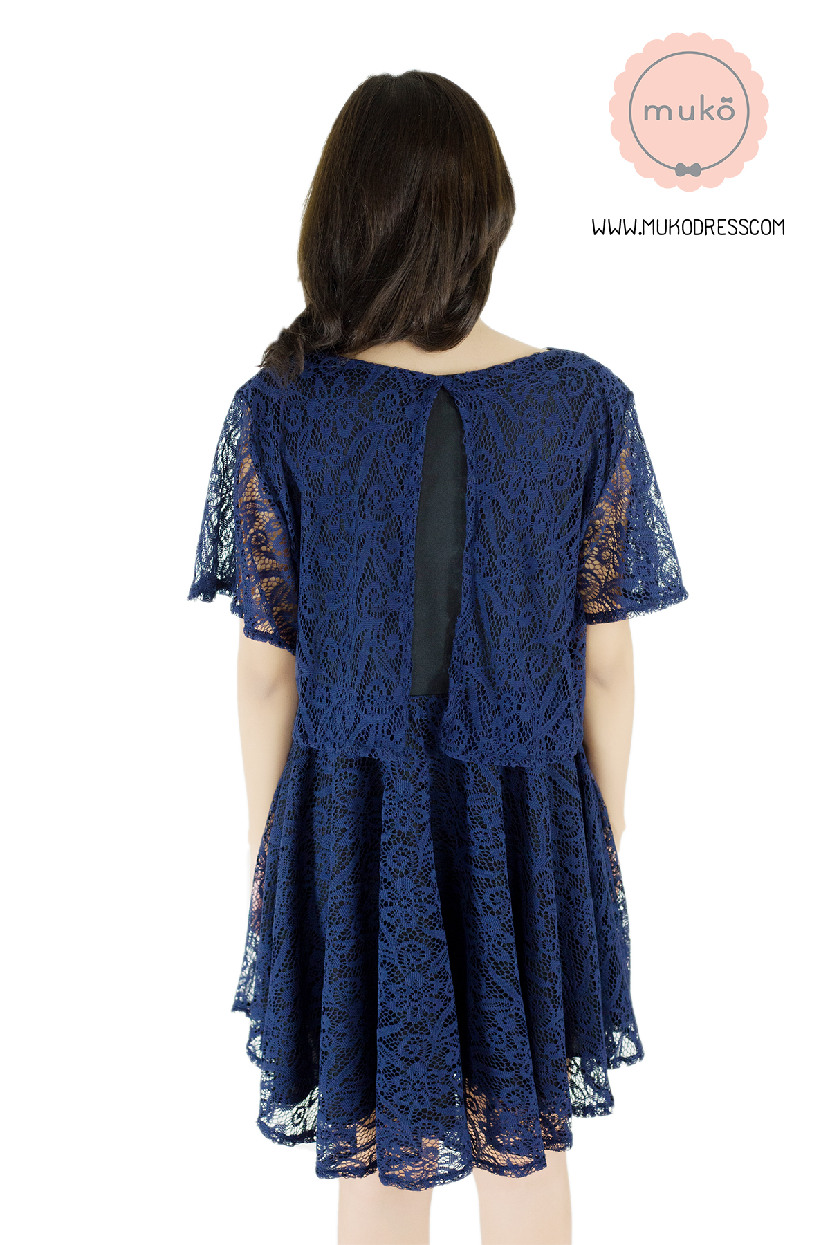 Muko Nico Lace Dress เดรสคลุมท้อง เปิดให้นม DZ22-002 กรม Muko Nico Lace Dress เดรสคลุมท้อง เปิดให้นม DZ22-002 กรม