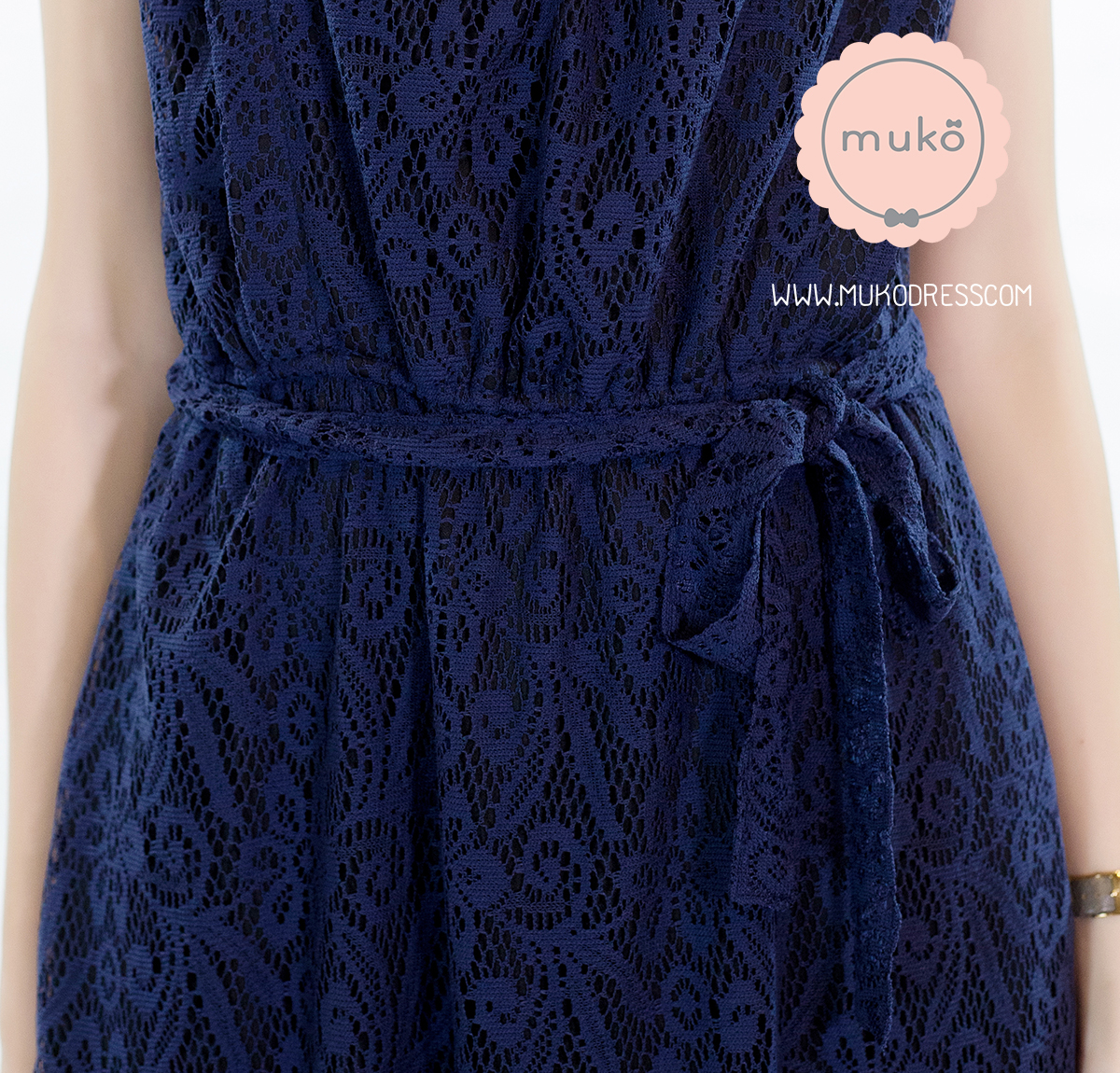 Muko Sarah Lace Dress เดรสเปิดให้นม คลุมท้อง MZ04-004 กรม Muko Sarah Lace Dress เดรสเปิดให้นม คลุมท้อง MZ04-004 กรม