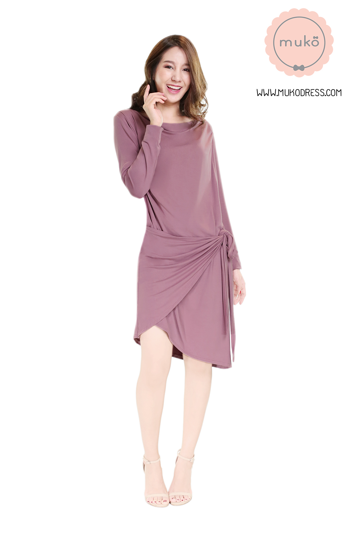 Muko Helen เดรสให้นม คลุมท้อง DR29-001 กะปิ