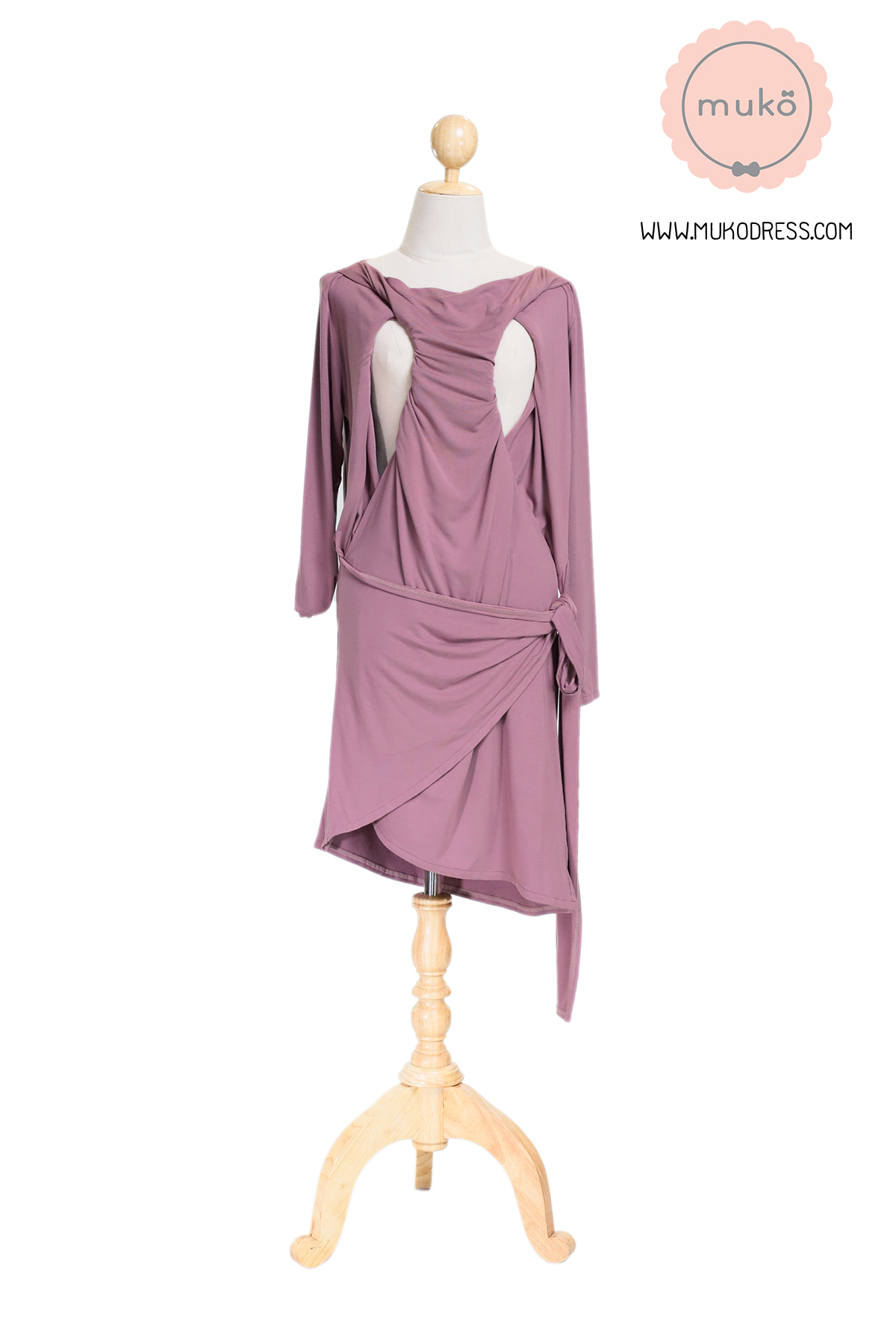 Muko Helen เดรสให้นม คลุมท้อง DR29-001 กะปิ