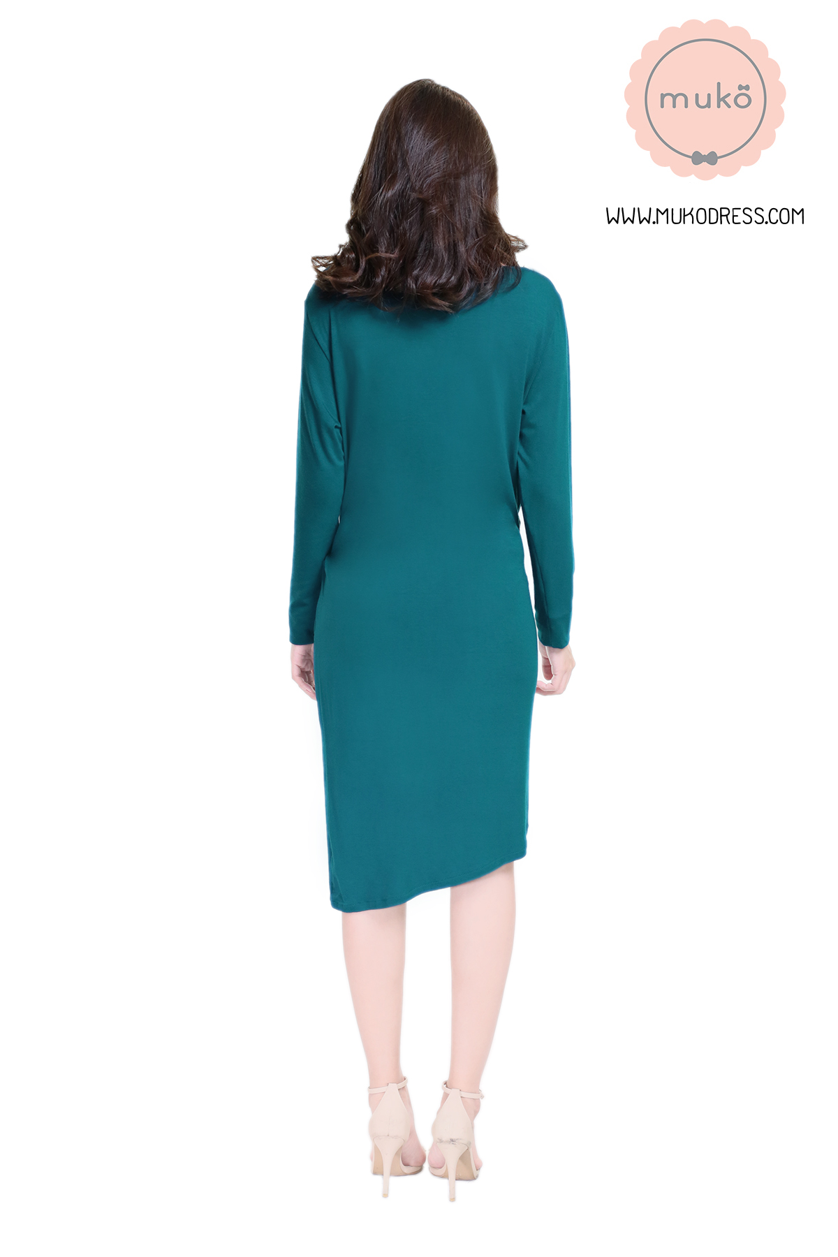 Muko Helen เดรสให้นม คลุมท้อง DR29-003 ฟ้าทะเล