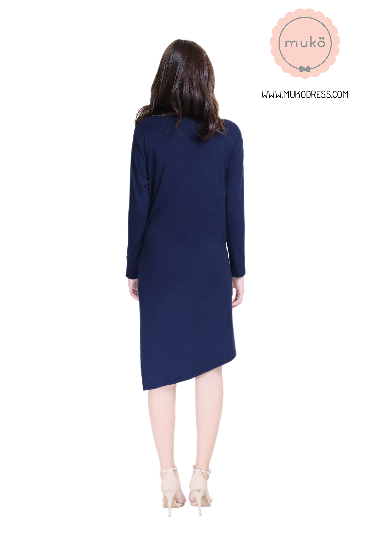 Muko Helen เดรสให้นม คลุมท้อง DR29-004 กรมท่า