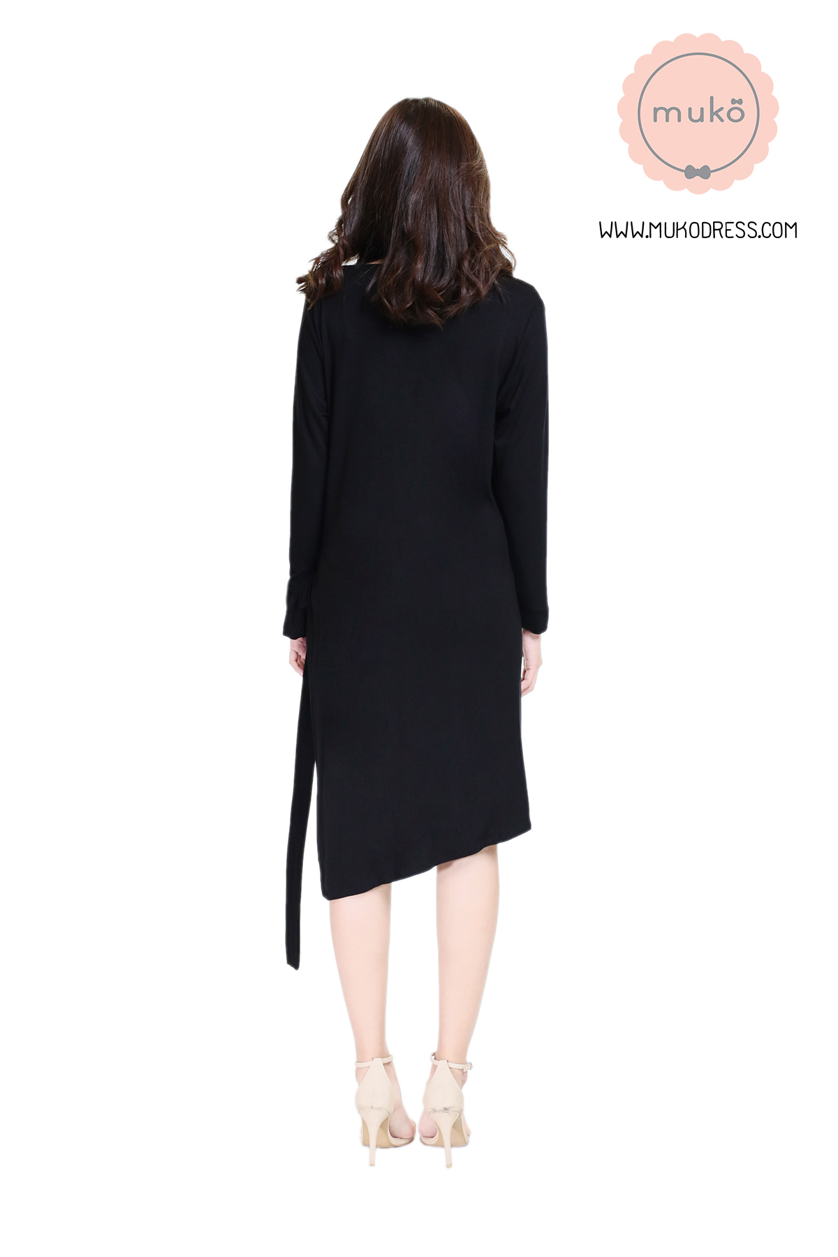 Muko Helen เดรสให้นม คลุมท้อง DR29-009 ดำ