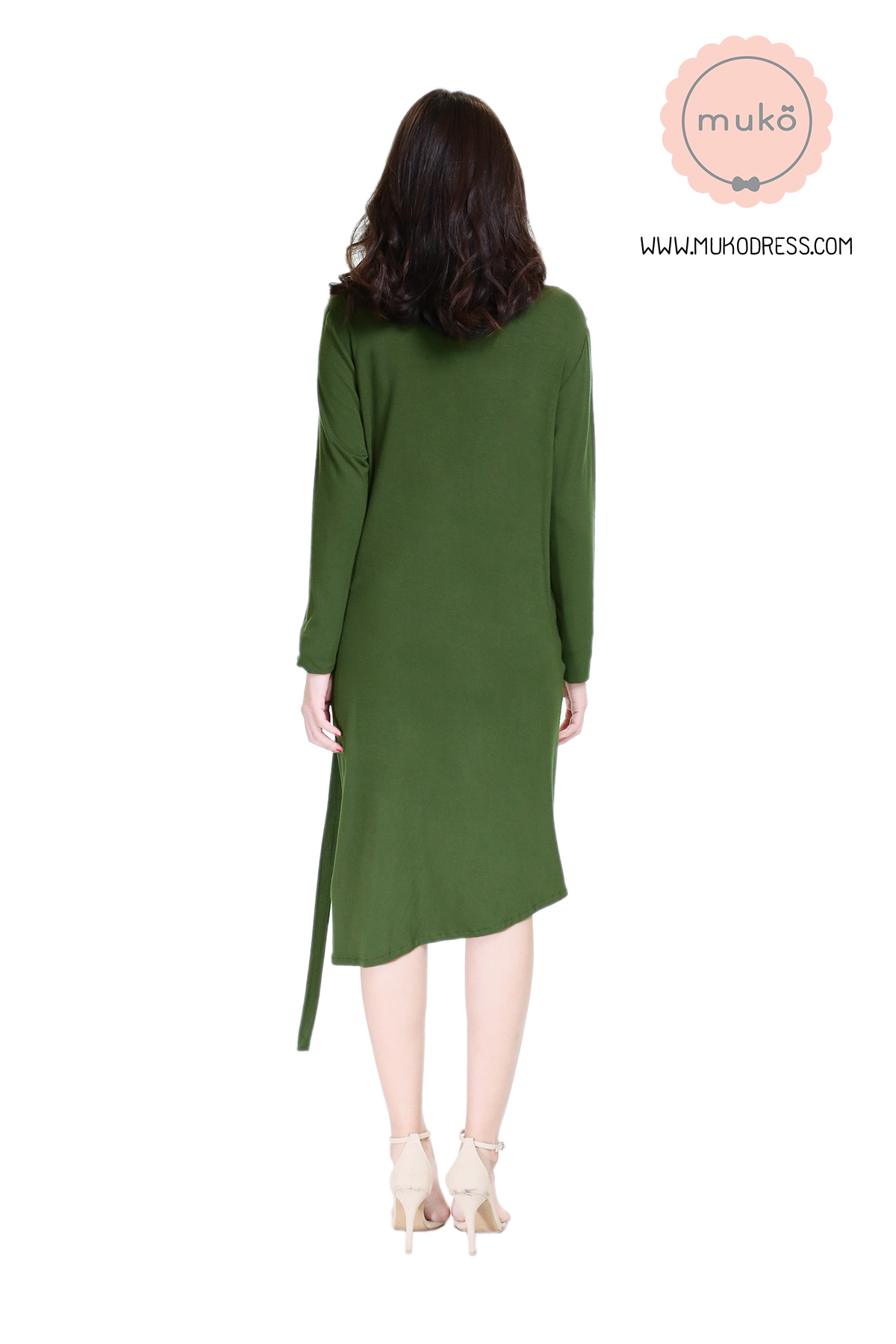 Muko Helen เดรสให้นม คลุมท้อง DR29-012 เขียวแก่
