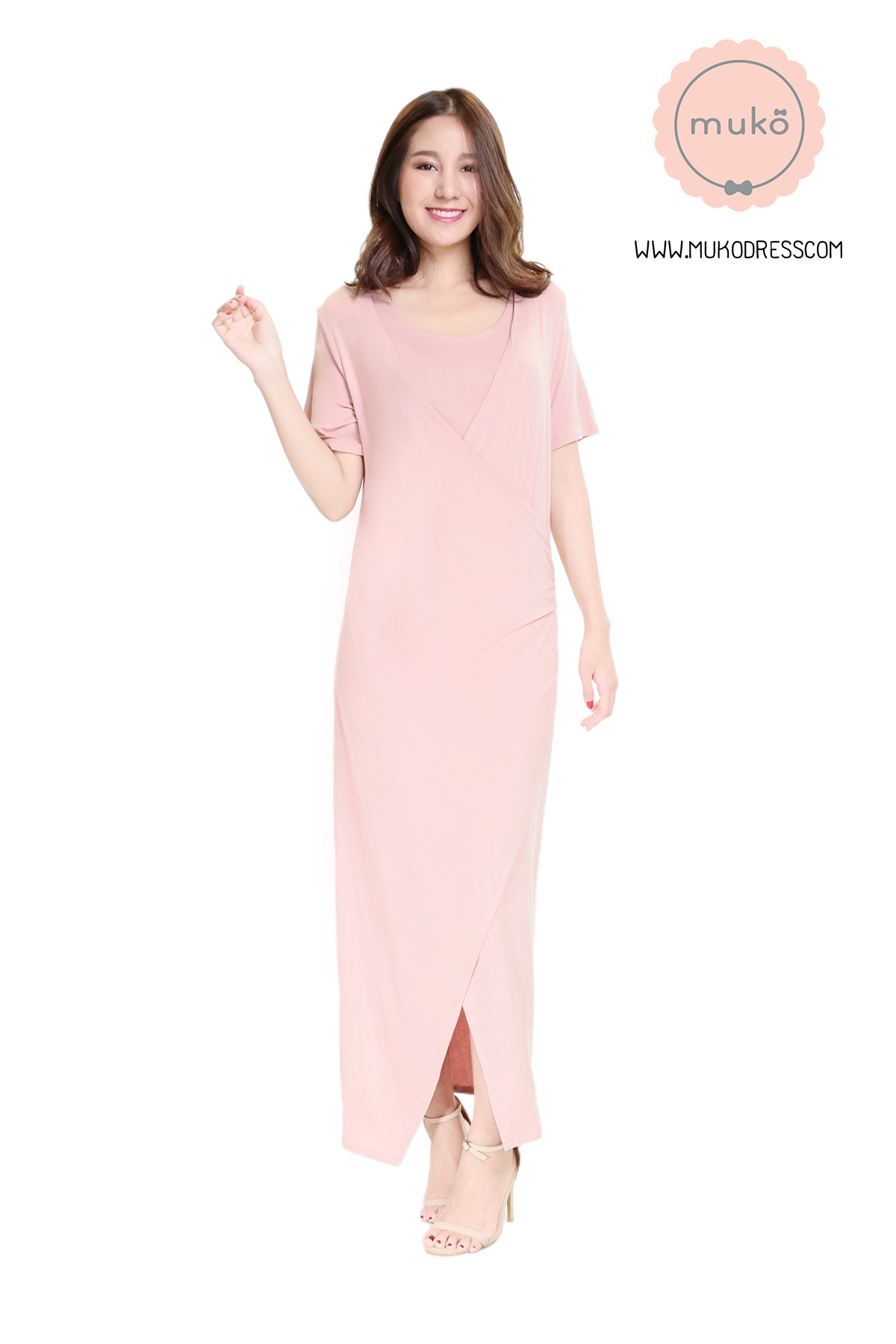 Muko Classy Missy เดรสให้นม คลุมท้อง MR04-003 นู๊ด