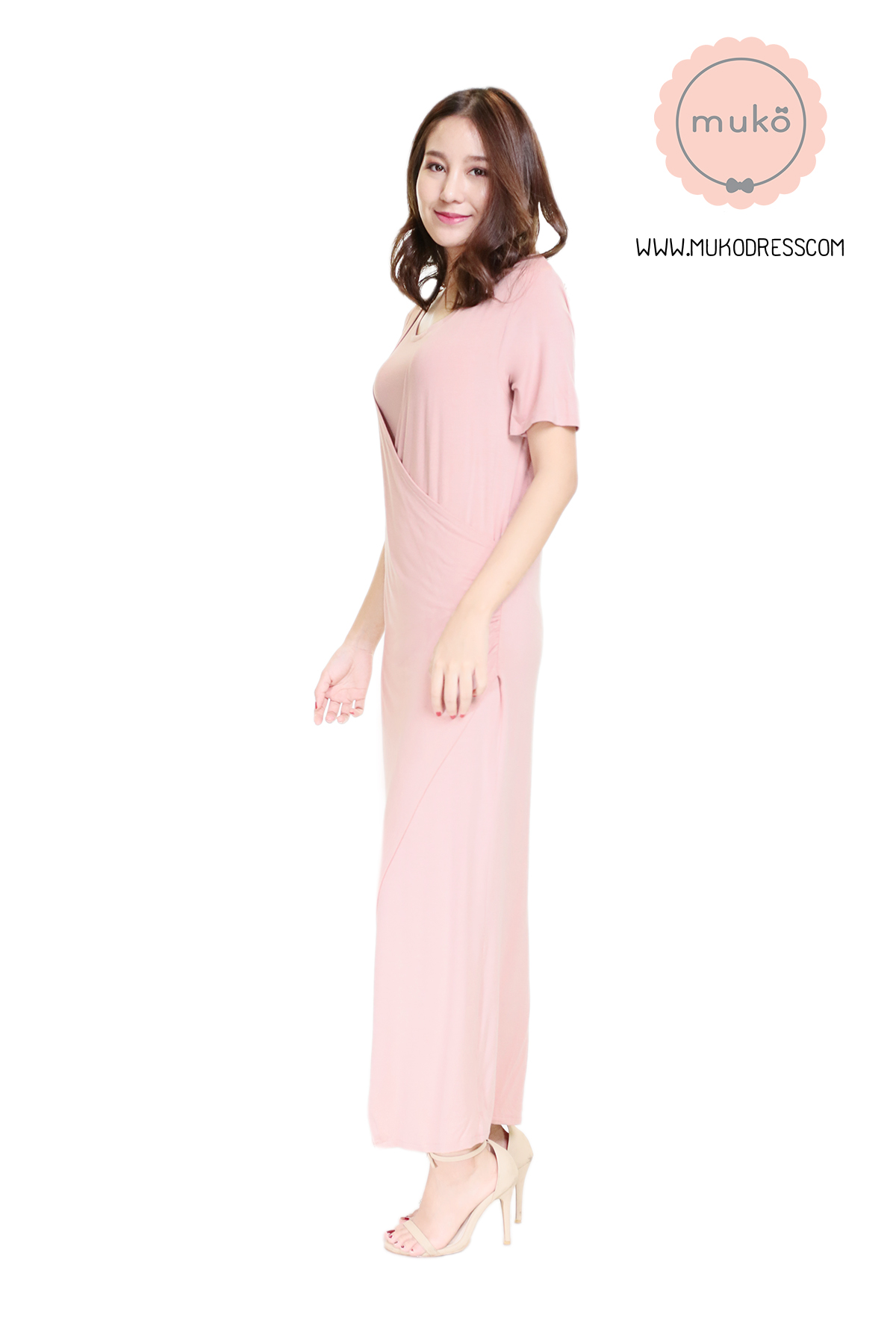 Muko Classy Missy เดรสให้นม คลุมท้อง MR04-003 นู๊ด