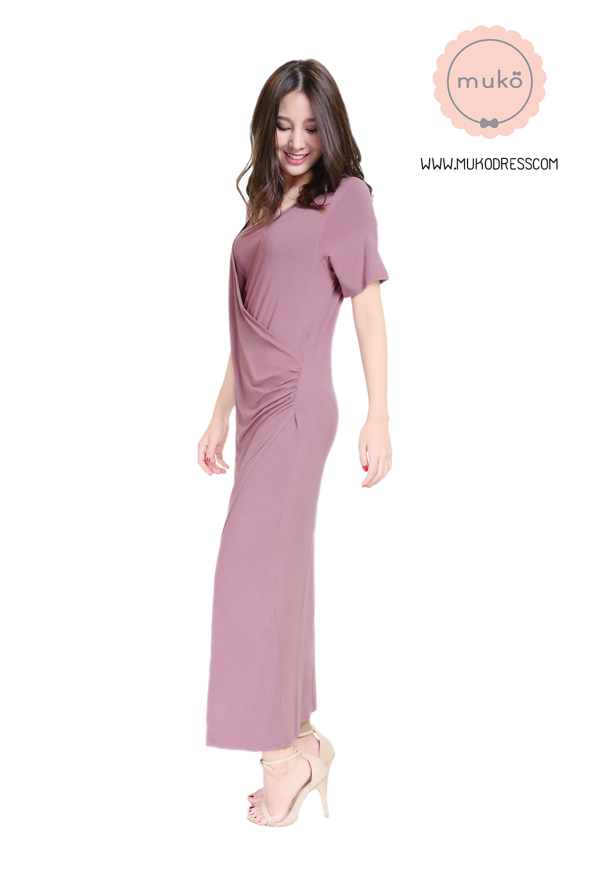 Muko Classy Missy เดรสให้นม คลุมท้อง MR04-010 กะปิ Muko Classy Missy เดรสให้นม คลุมท้อง MR04-010 กะปิ