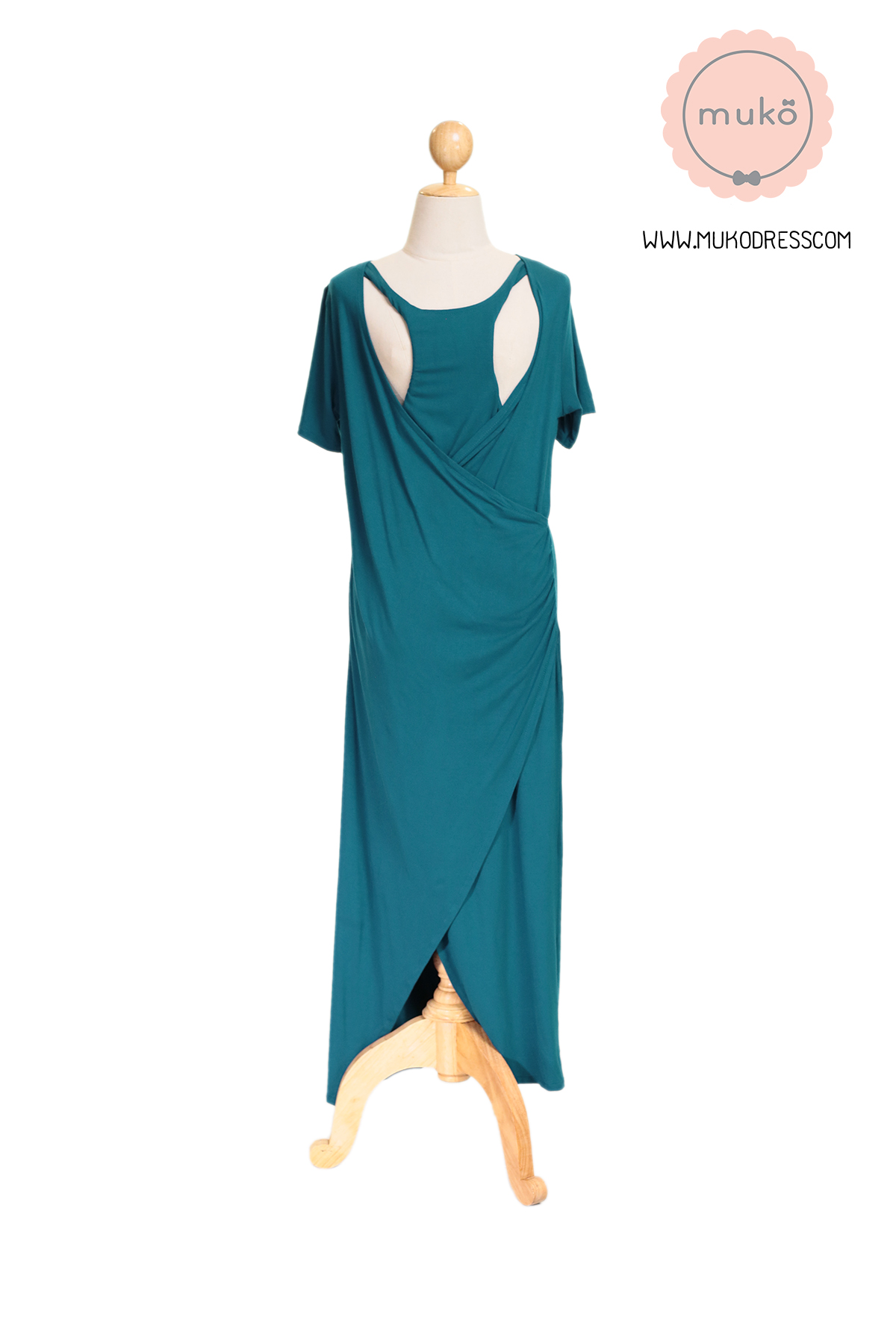 Muko Classy Missy เดรสให้นม คลุมท้อง MR04-012 ฟ้าทะเล