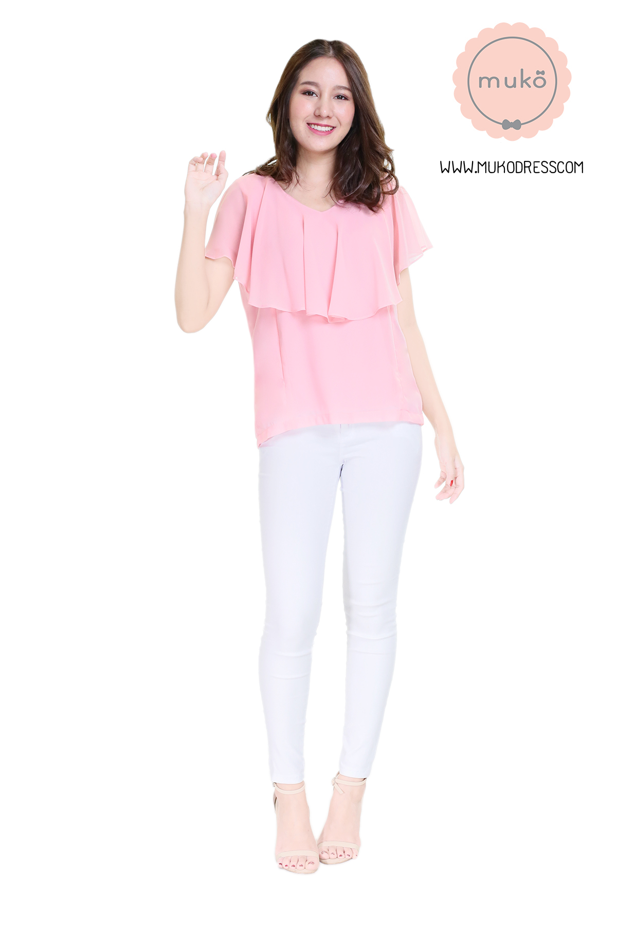 Muko Emma  เสื้อให้นม คลุมท้อง BSL03-024 สีชมพู