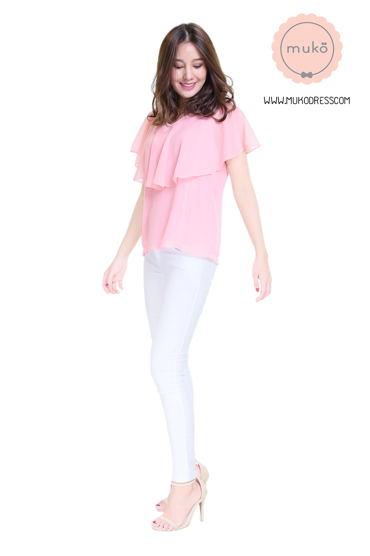 Muko Emma  เสื้อให้นม คลุมท้อง BSL03-024 สีชมพู