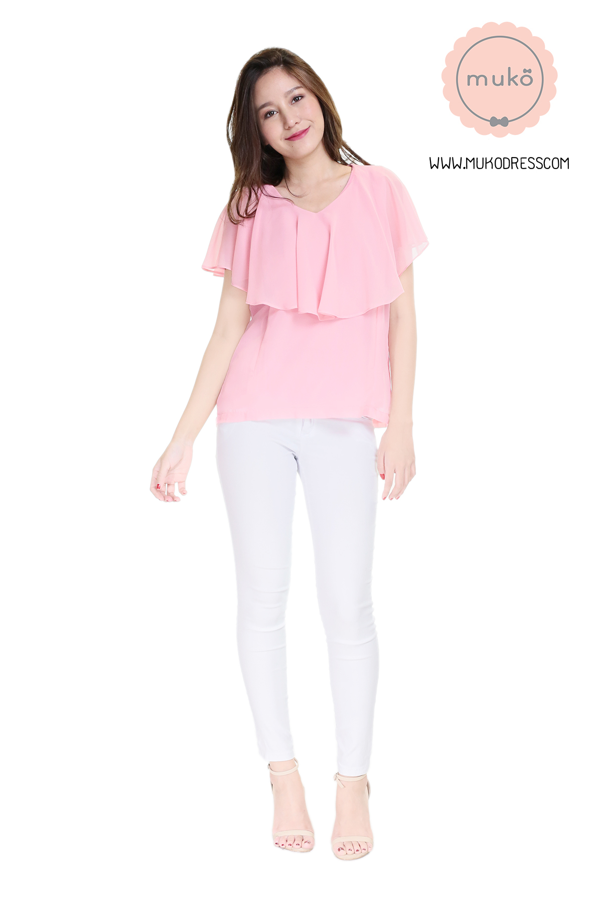 Muko Emma  เสื้อให้นม คลุมท้อง BSL03-024 สีชมพู