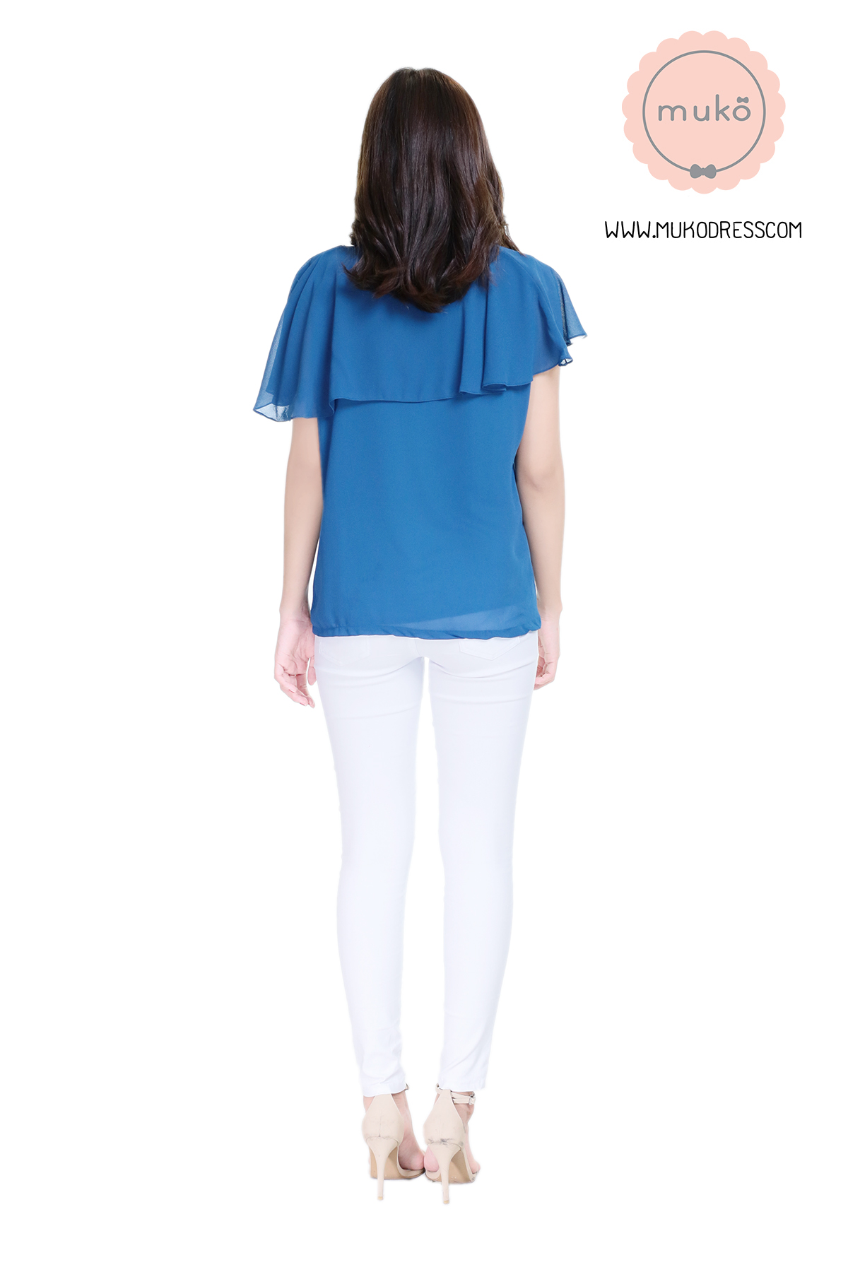 Muko Emma  เสื้อให้นม คลุมท้อง BSL03-026 สีฟ้าทะเล