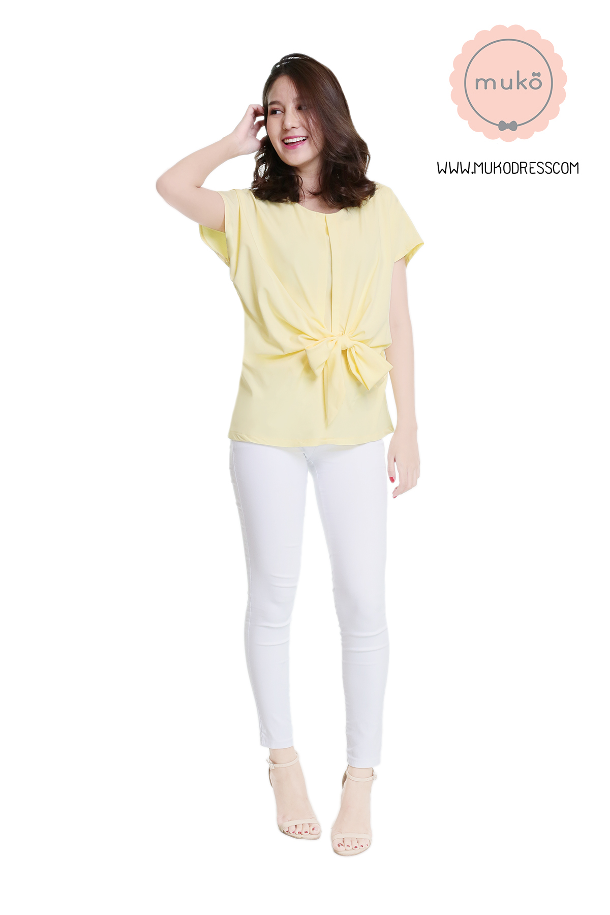 Muko Brandy เสื้อให้นม คลุมท้อง BSL06-017 เหลืองนม