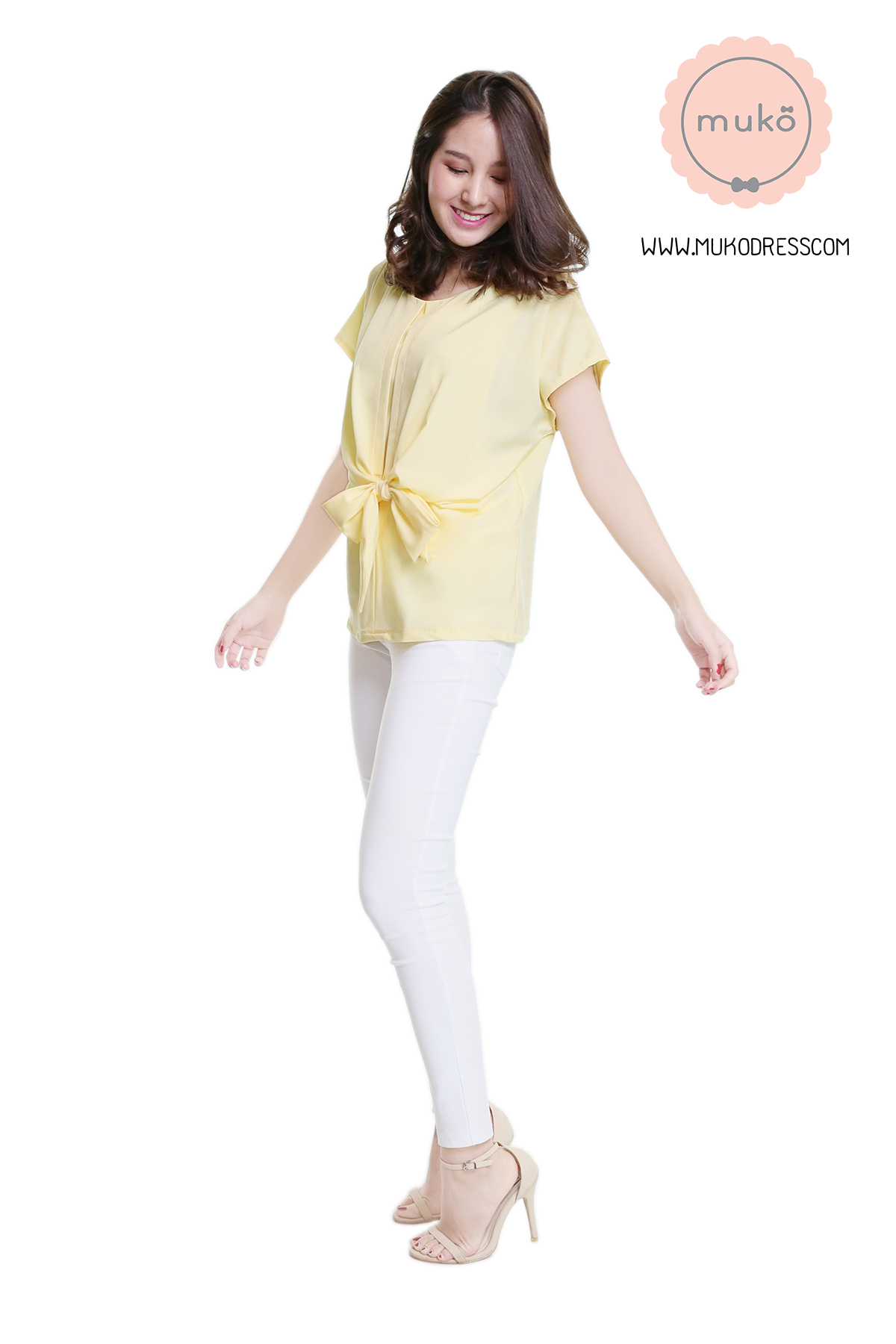 Muko Brandy เสื้อให้นม คลุมท้อง BSL06-017 เหลืองนม