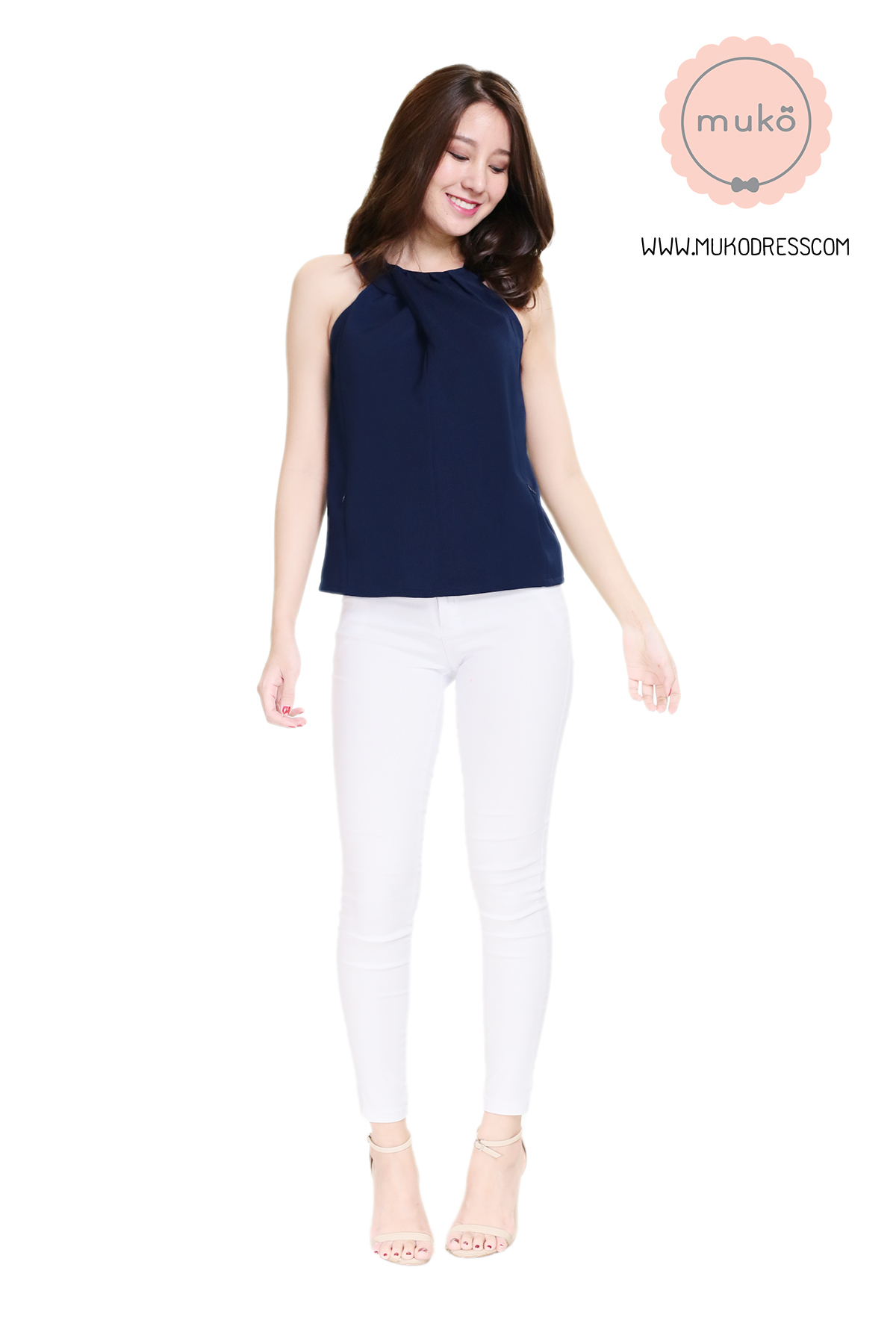 Muko Mona เสื้อเปิดให้นม BSL10-002 กรมท่า