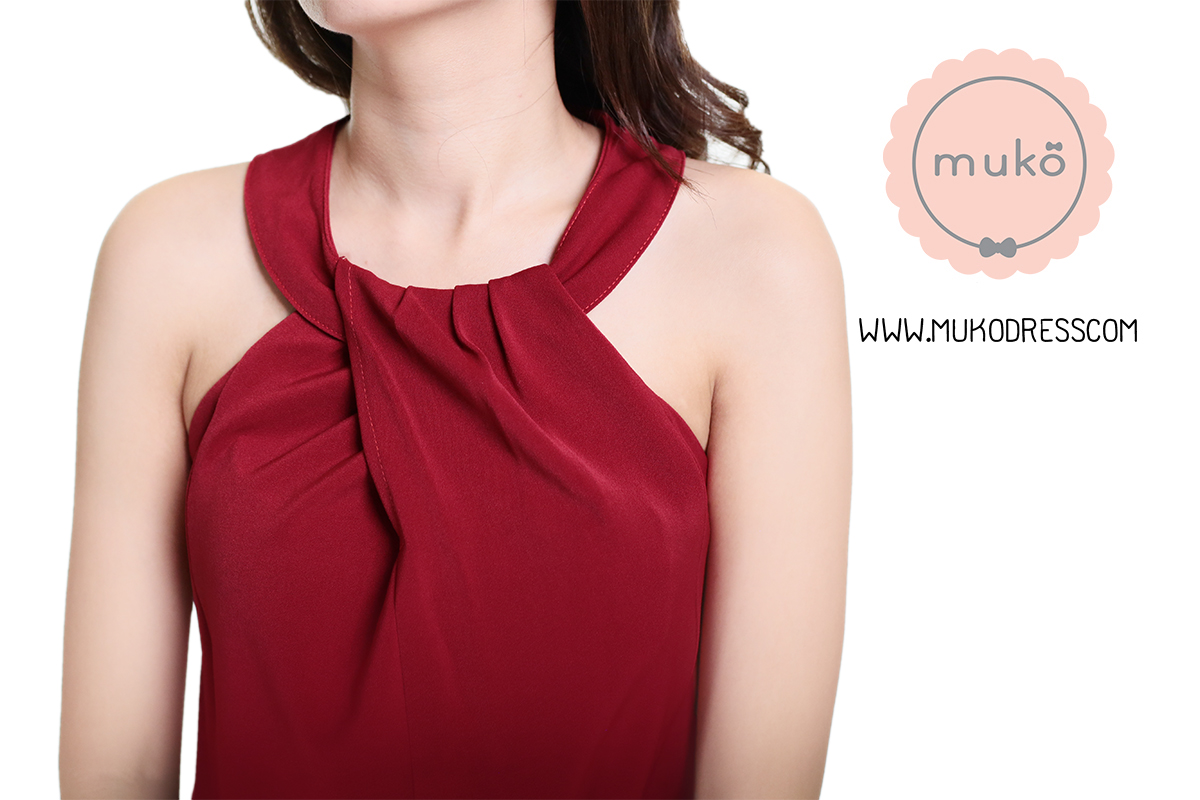 Muko Mona เสื้อเปิดให้นม BSL10-003 แดงเลือดหมู