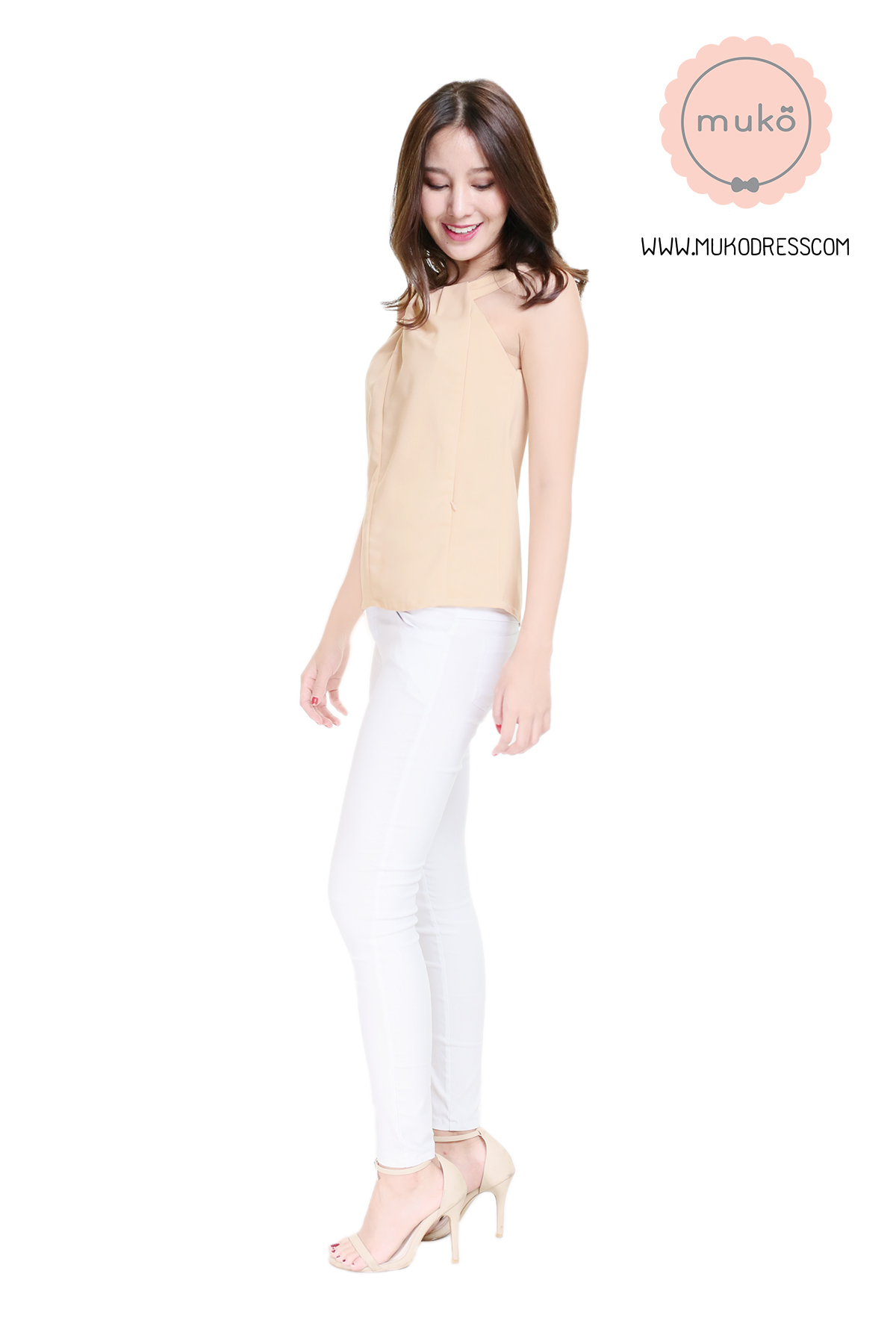 Muko Mona เสื้อเปิดให้นม BSL10-005 ครีม