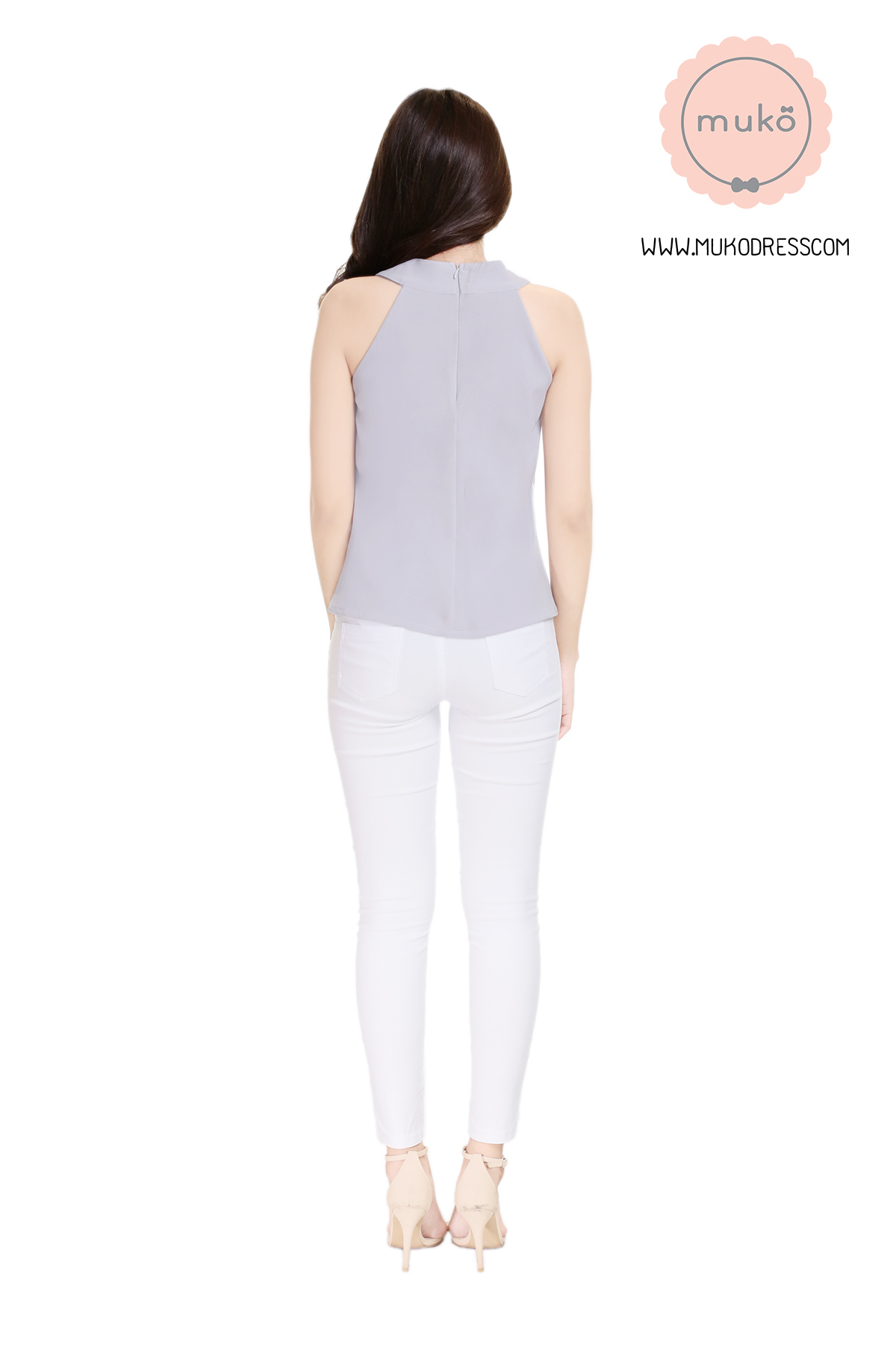 Muko Mona เสื้อเปิดให้นม BSL10-006 เทา Muko Mona เสื้อเปิดให้นม BSL10-006 เทา