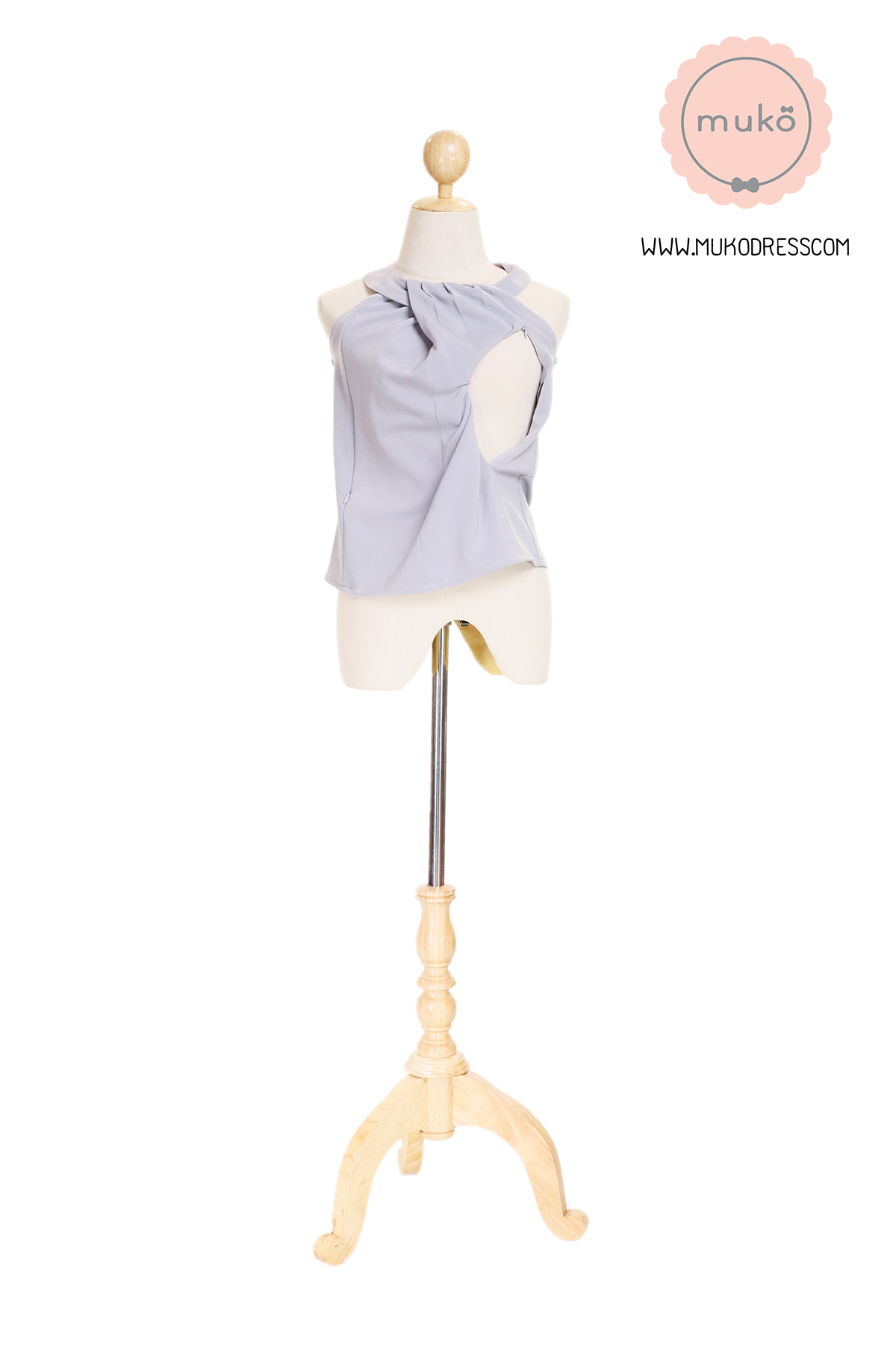 Muko Mona เสื้อเปิดให้นม BSL10-006 เทา Muko Mona เสื้อเปิดให้นม BSL10-006 เทา