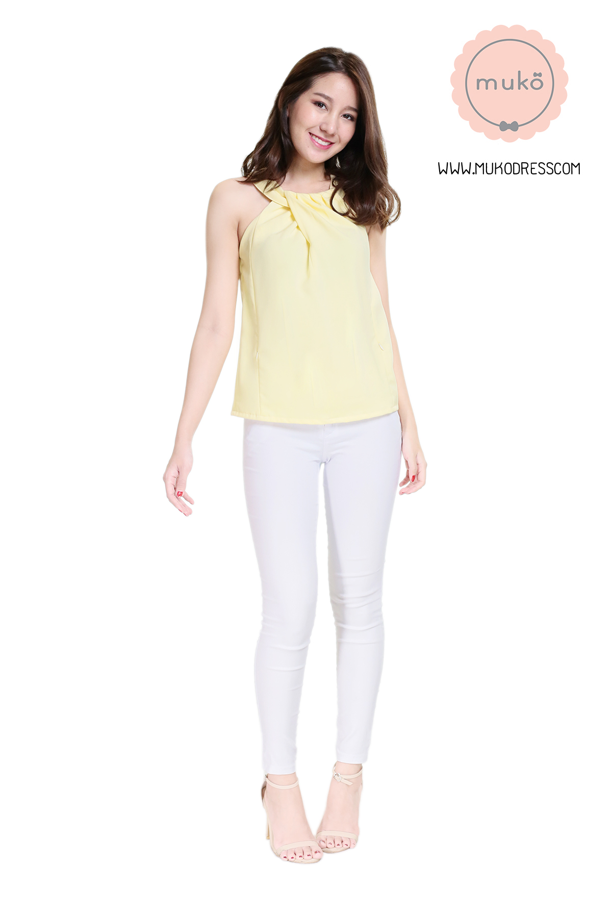 Muko Mona เสื้อเปิดให้นม BSL10-008 เหลือง Muko Mona เสื้อเปิดให้นม BSL10-008 เหลือง
