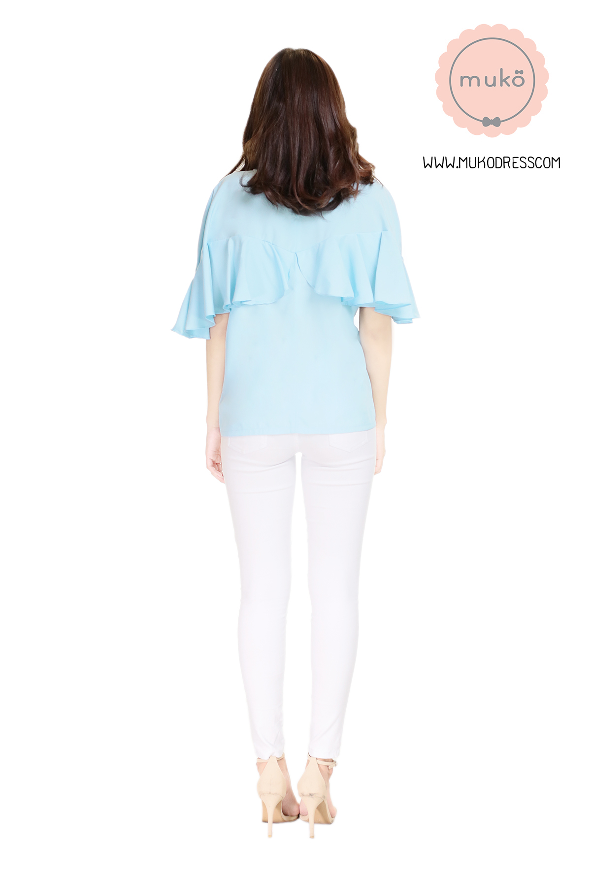 Muko Queen B เสื้อเปิดให้นม BSL11-002 ฟ้า