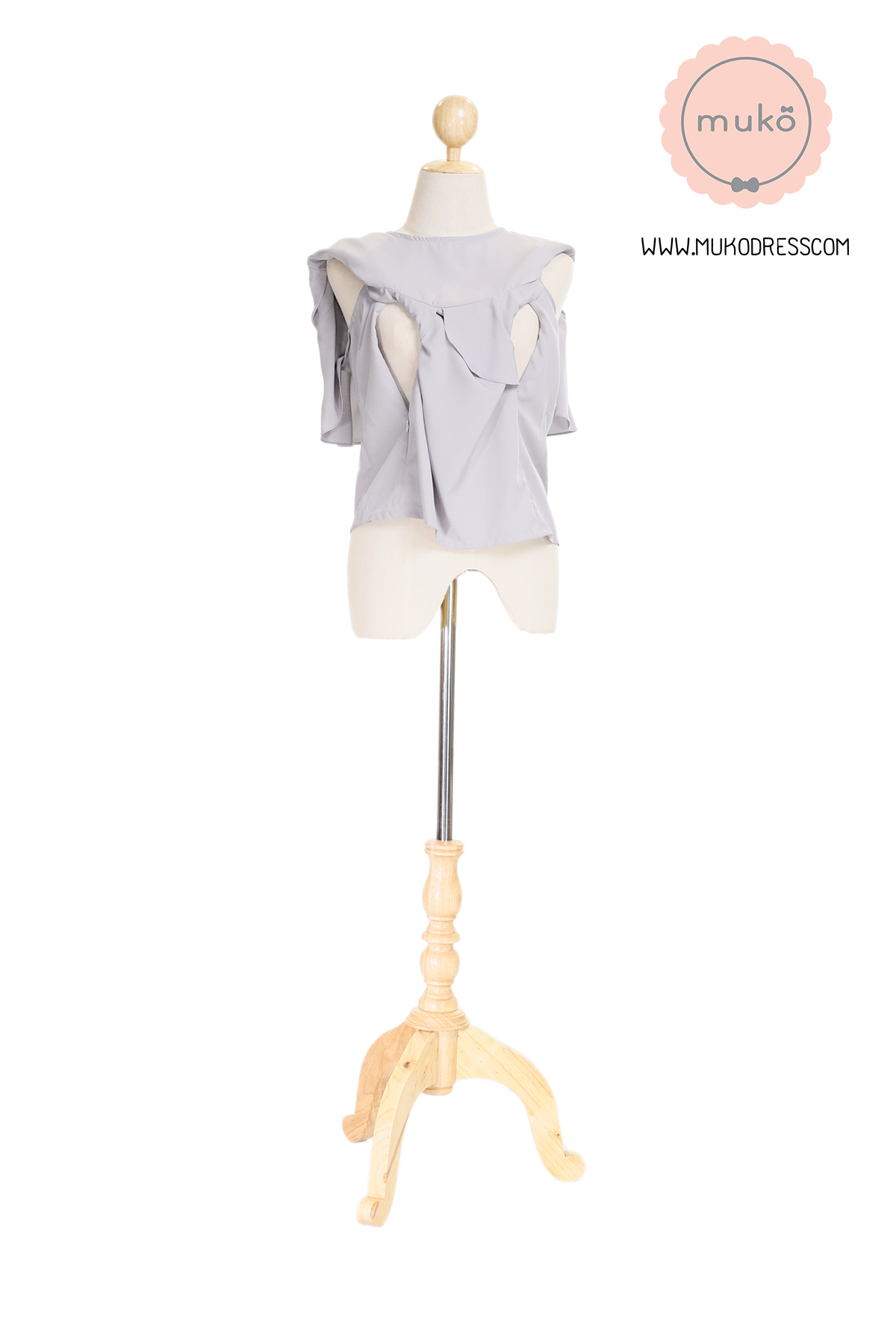 Muko Queen B เสื้อเปิดให้นม BSL11-005 เทา Muko Queen B เสื้อเปิดให้นม BSL11-005 เทา