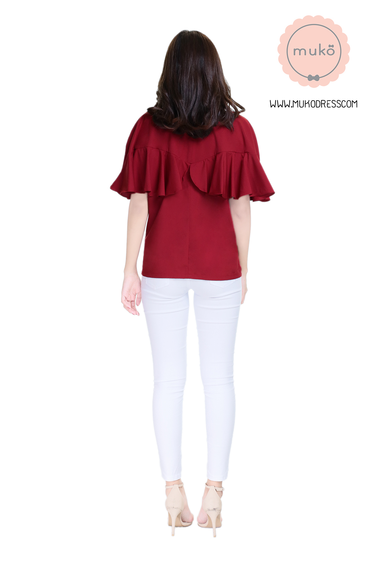 Muko Queen B เสื้อเปิดให้นม BSL11-007 แดงเลือดหมู Muko Queen B เสื้อเปิดให้นม BSL11-007 แดงเลือดหมู