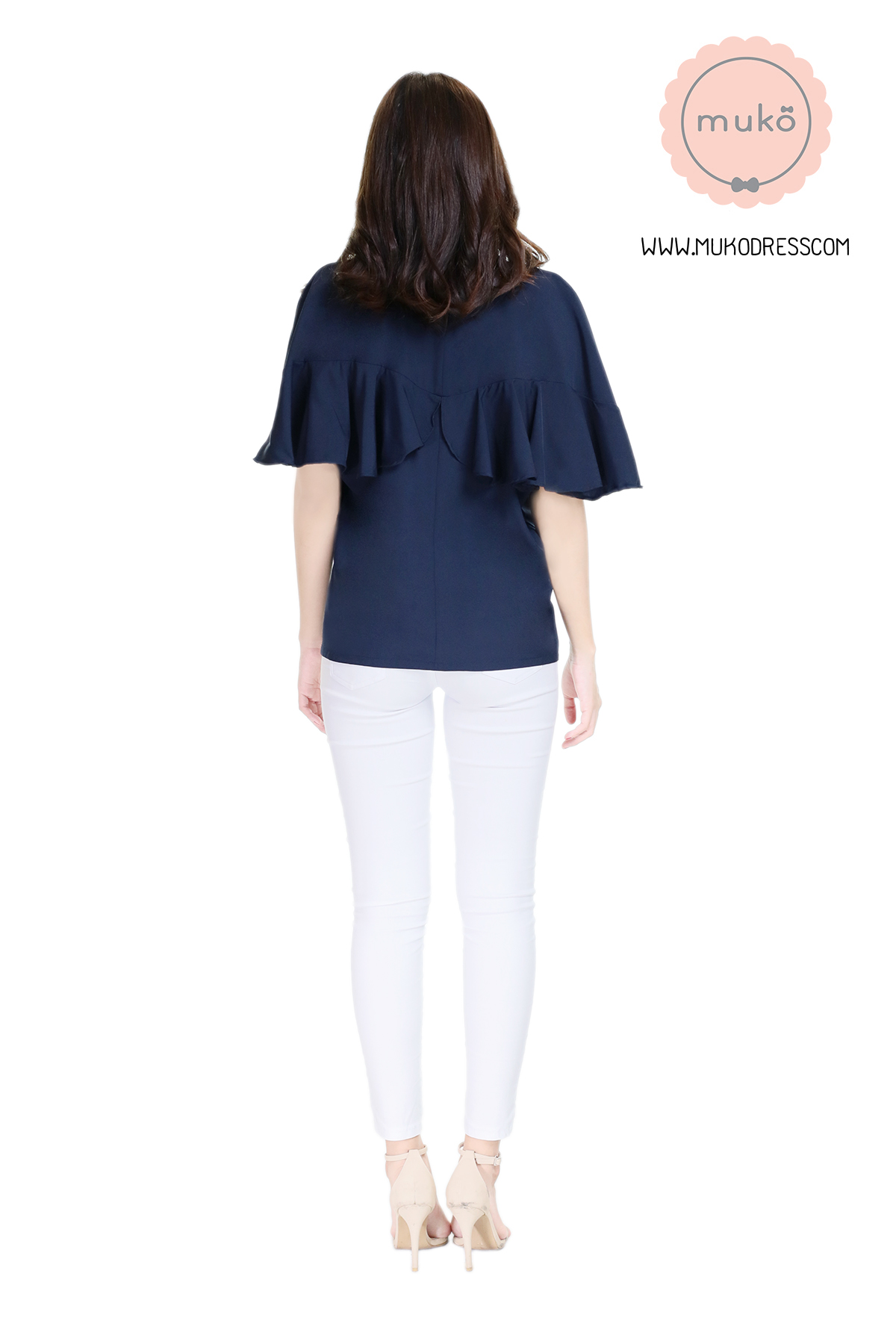 Muko Queen B เสื้อเปิดให้นม BSL11-008 กรมท่า