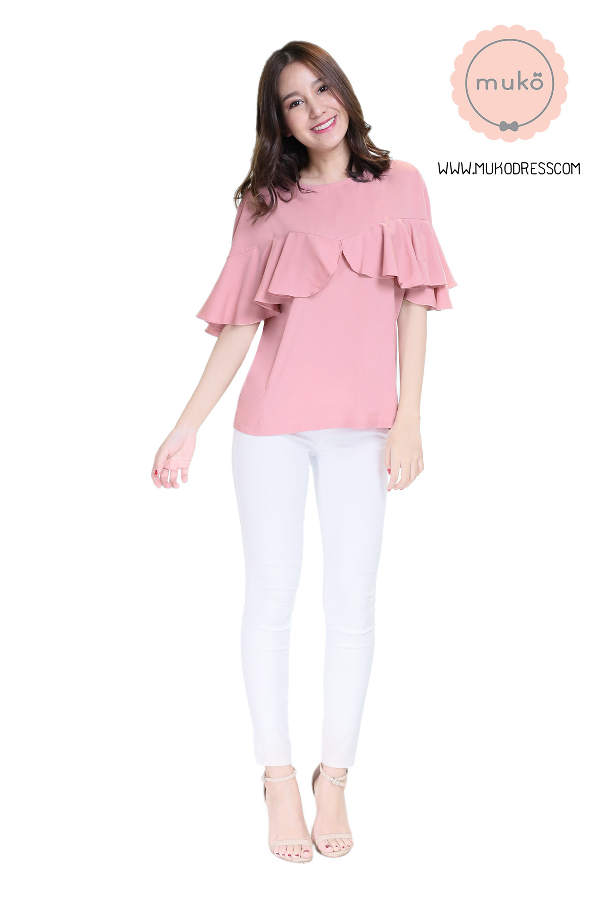 Muko Queen B เสื้อเปิดให้นม BSL11-009 กะปิ ** ความยาวเสื้อ 22