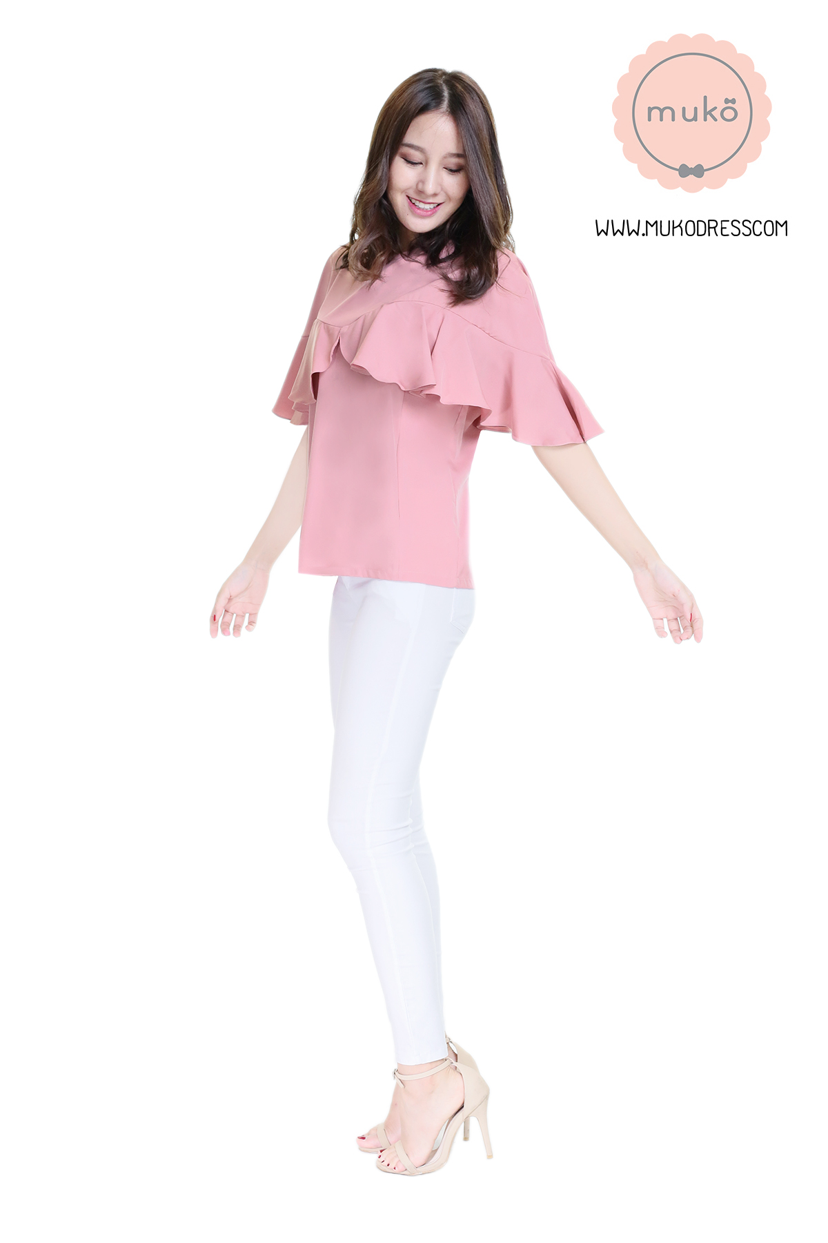 Muko Queen B เสื้อเปิดให้นม BSL11-009 กะปิ ** ความยาวเสื้อ 22