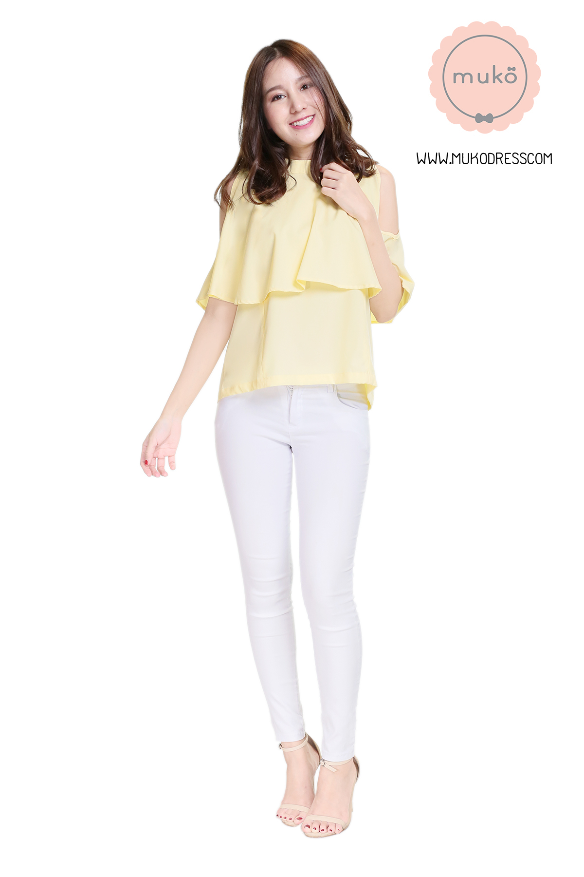 Muko Bryony  เสื้อเปิดให้นม BSL04-015 เหลืองนม