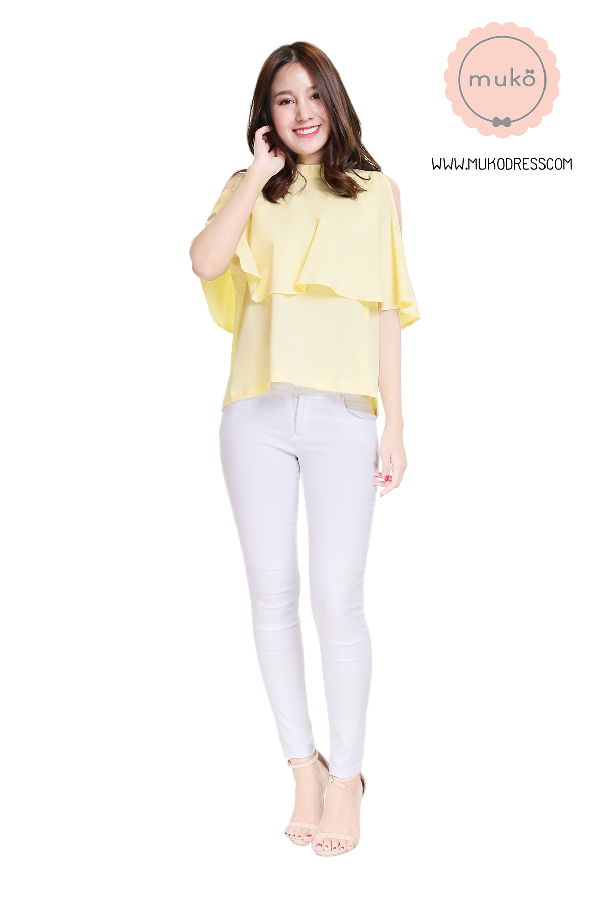 Muko Bryony  เสื้อเปิดให้นม BSL04-015 เหลืองนม