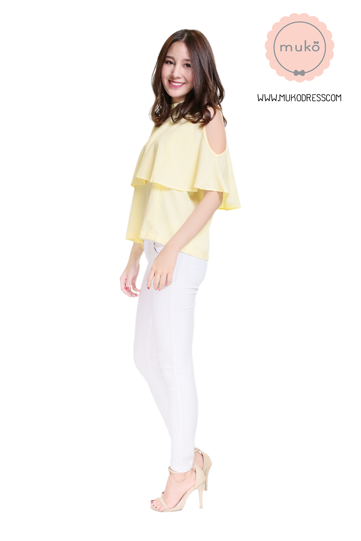 Muko Bryony  เสื้อเปิดให้นม BSL04-015 เหลืองนม