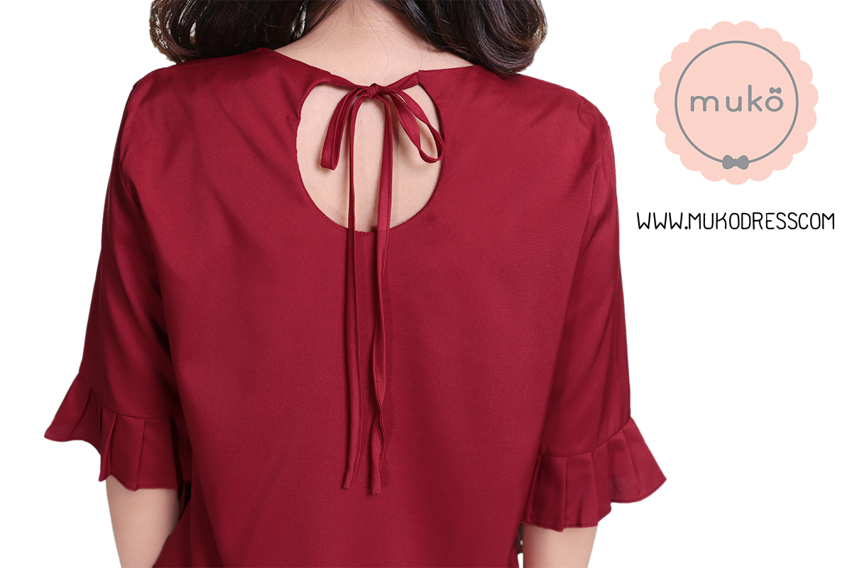 Muko Queens เสื้อให้นม คลุมท้อง BSL09-009 แดงเลือดหมู
