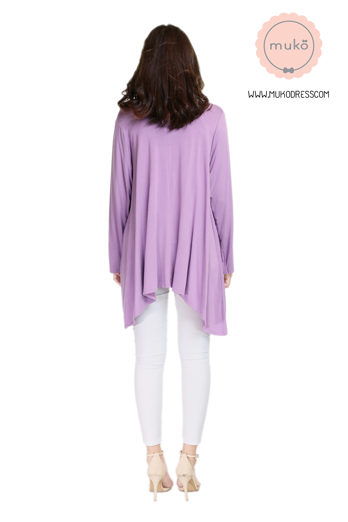 Muko Kimochi เสื้อคลุมผ้ายืด AB04-012 สีม่วง