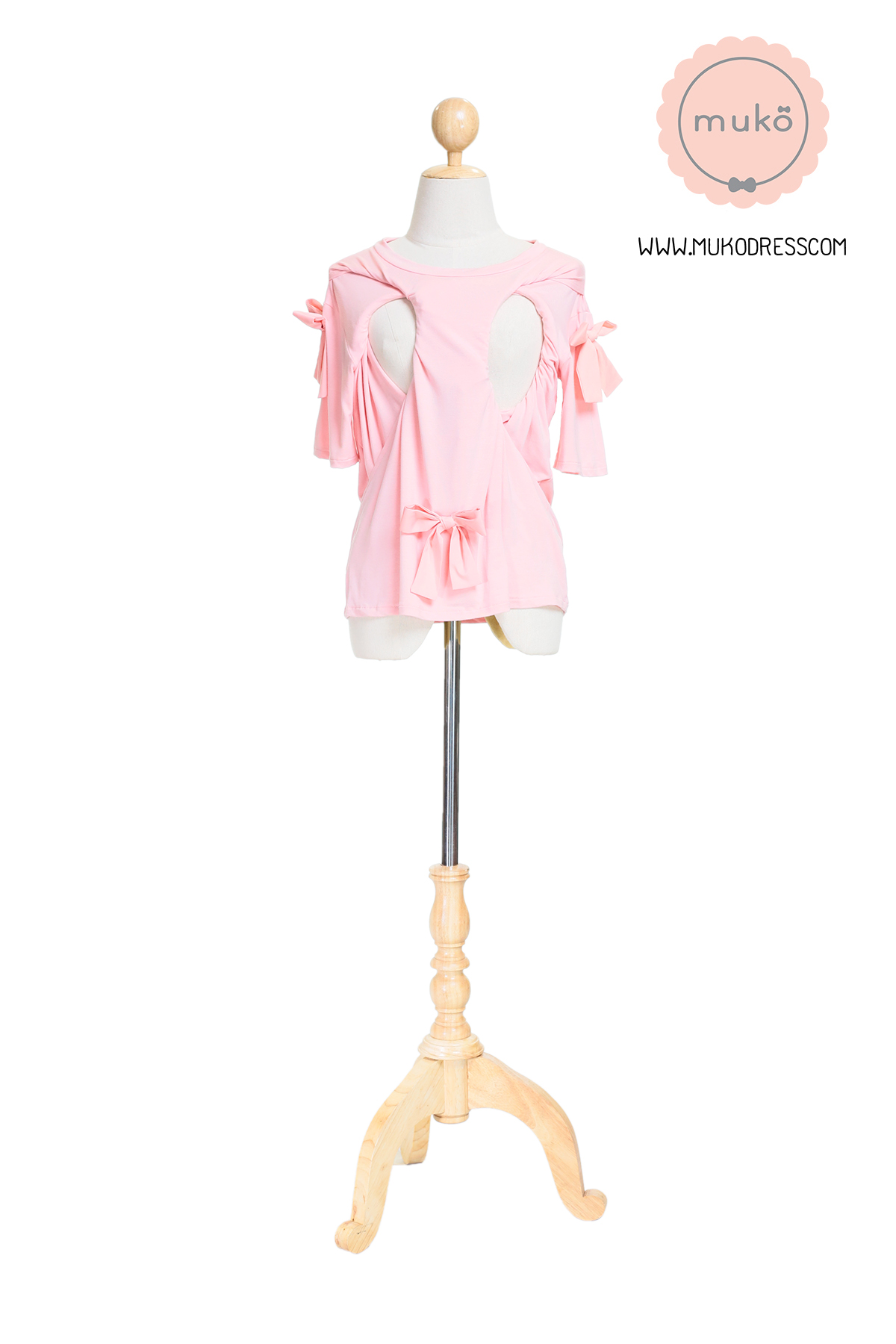 Muko Cher เสื้อเปิดให้นม TC26-002 สีชมพู