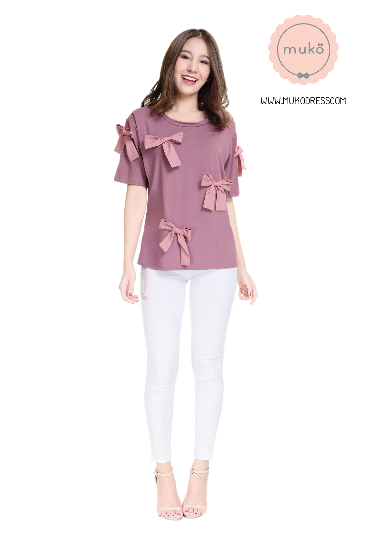 Muko Cher เสื้อเปิดให้นม TC26-004 สีกะปิ