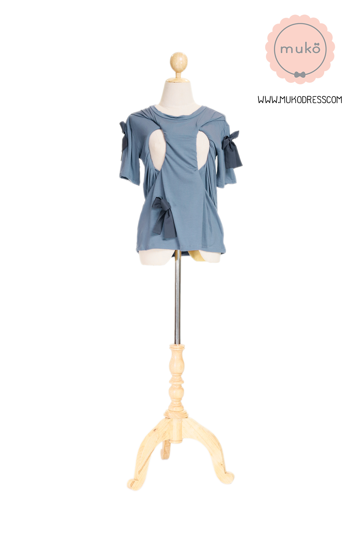 Muko Cher เสื้อเปิดให้นม TC26-007 สีคราม