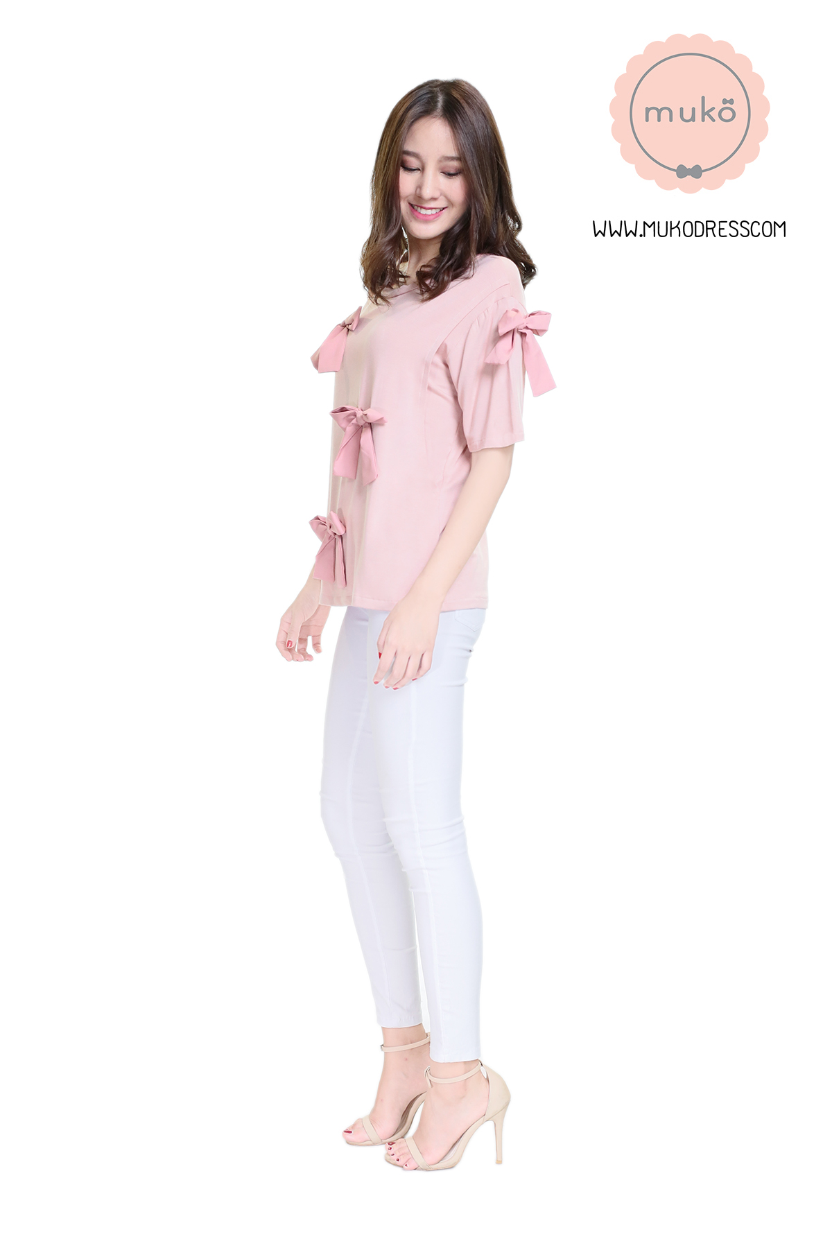 Muko Cher เสื้อเปิดให้นม TC26-009 สีนู๊ด