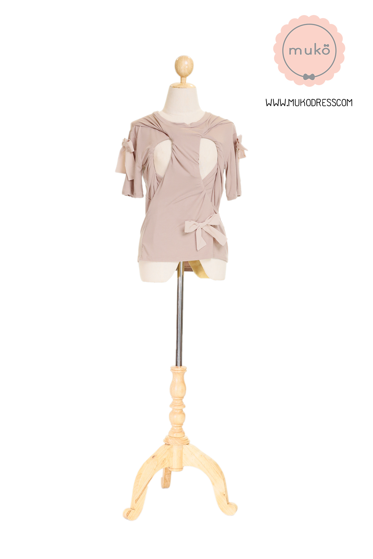 Muko Cher เสื้อเปิดให้นม TC26-010 สีลาเต้