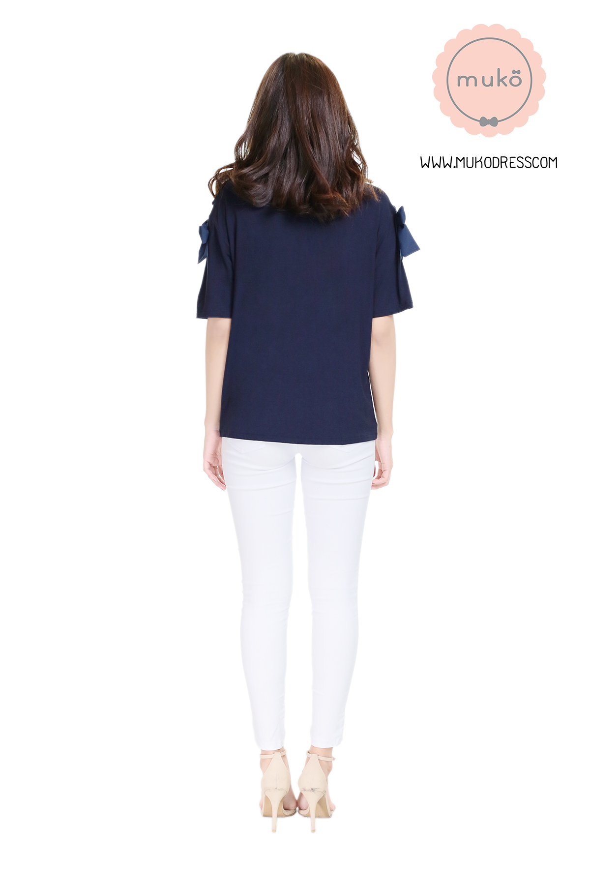Muko Cher เสื้อเปิดให้นม TC26-011 สีกรมท่า