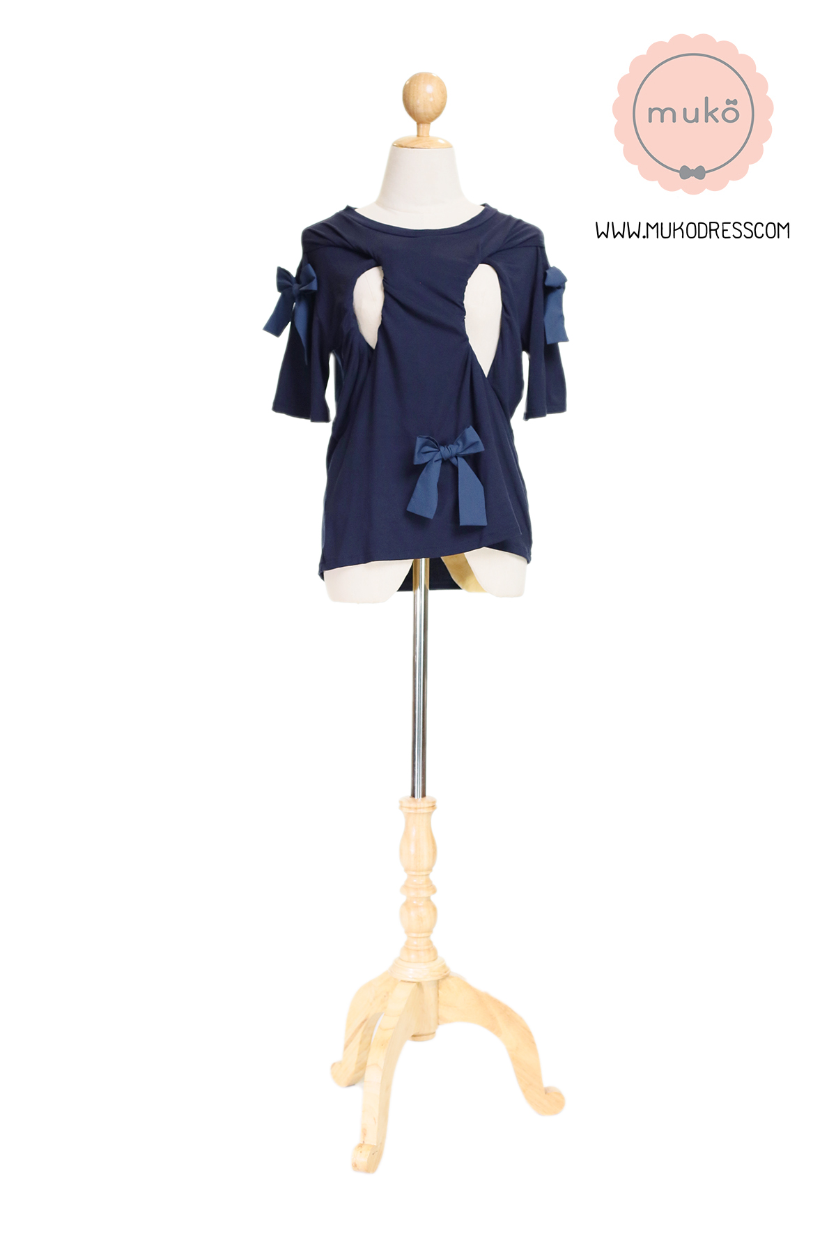 Muko Cher เสื้อเปิดให้นม TC26-011 สีกรมท่า